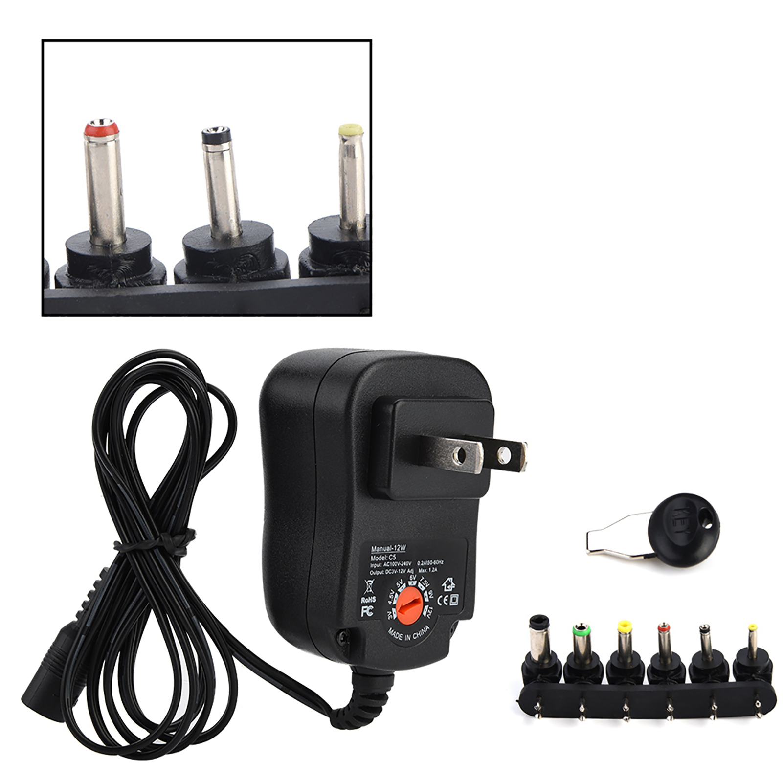 3-12V Adjustable Voltage Power Supply 12W Adapter 1.2A Output NEW - Bild 12 von 18