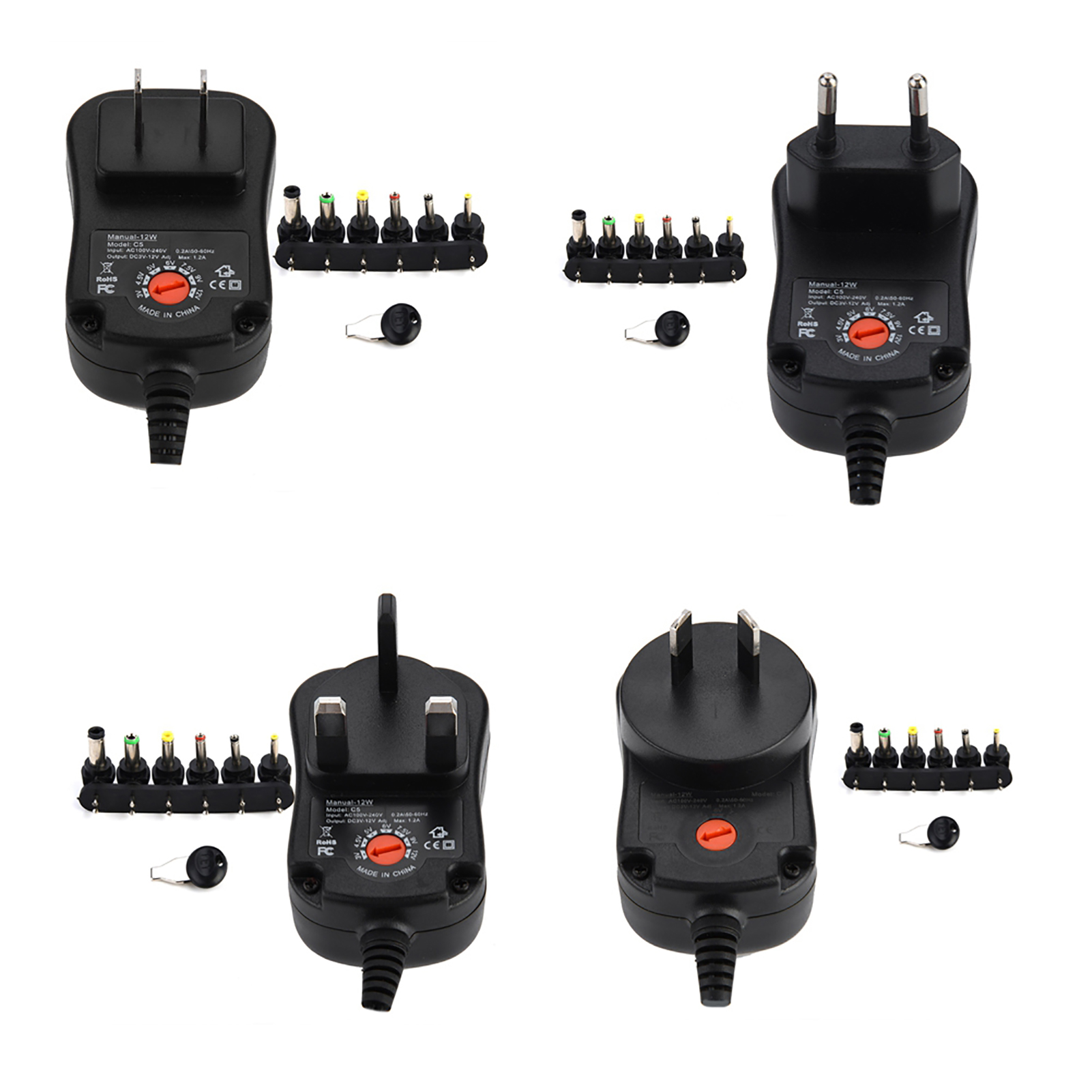 3-12V Adjustable Voltage Power Supply 12W Adapter 1.2A Output NEW - Bild 11 von 18