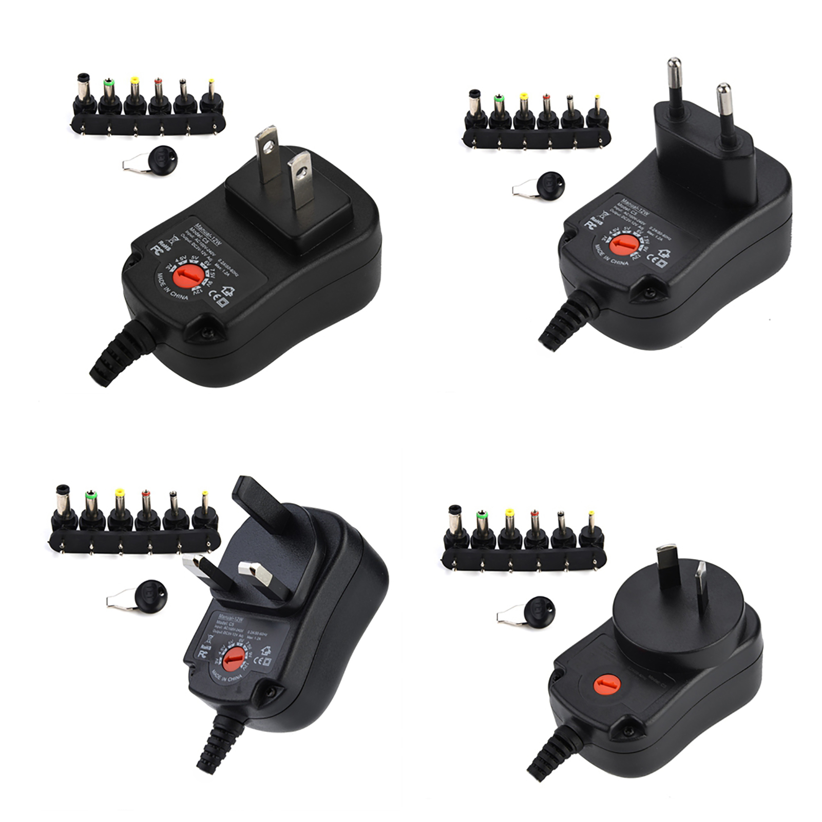 3-12V Adjustable Voltage Power Supply 12W Adapter 1.2A Output NEW - Bild 10 von 18