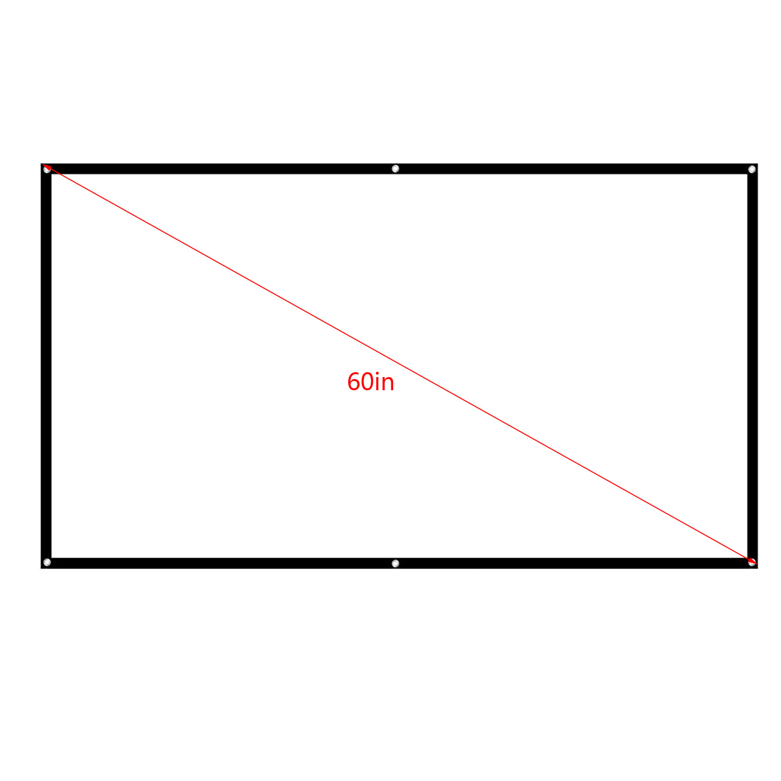60-100inch 16:9 HD Projector Screen 3D Film Portable Screen Curtains SD3 - Afbeelding 15 van 18