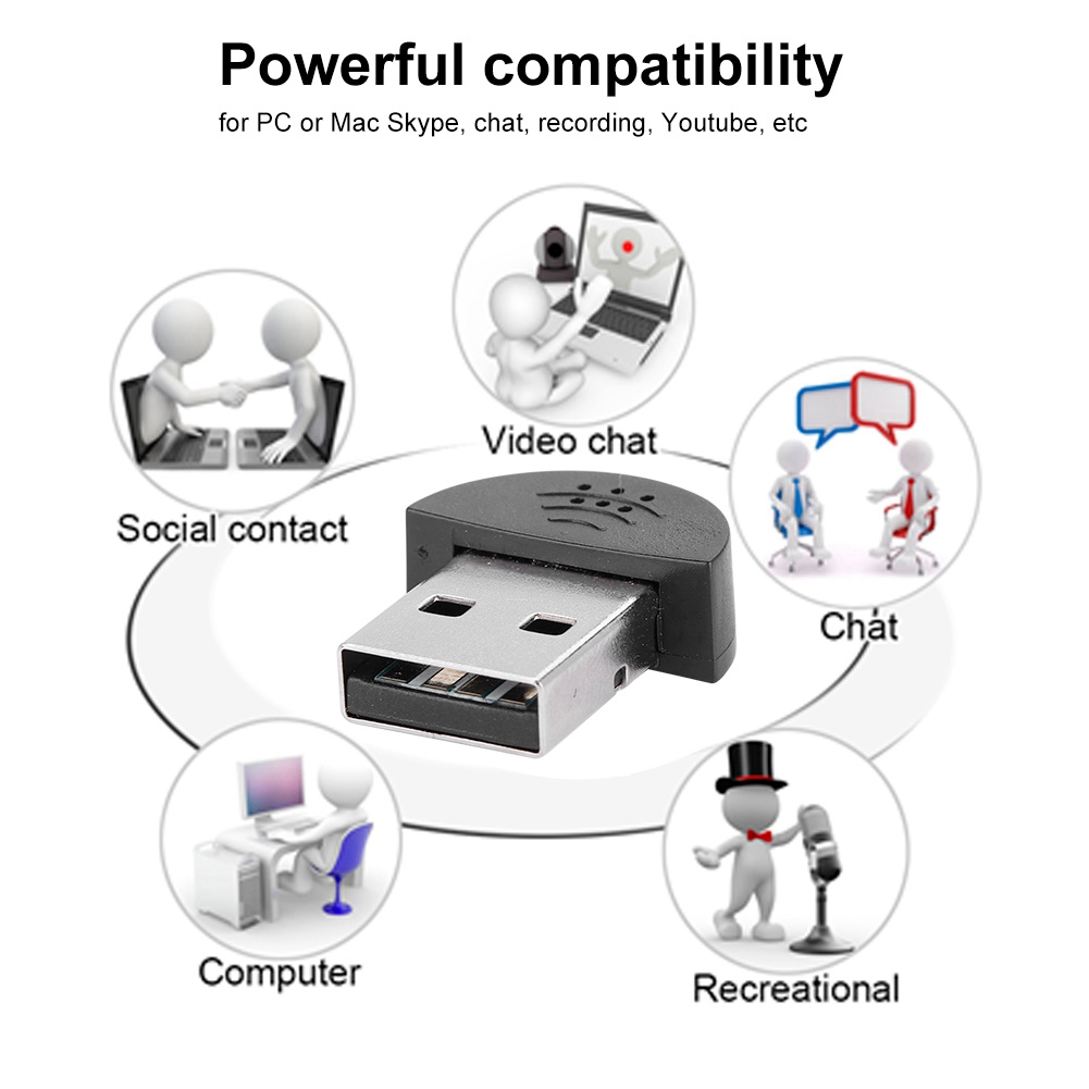 Portable USB Mini Studio Speech Mic Recording Audio MIC Adapter For Comput ZOK - Picture 9 of 13