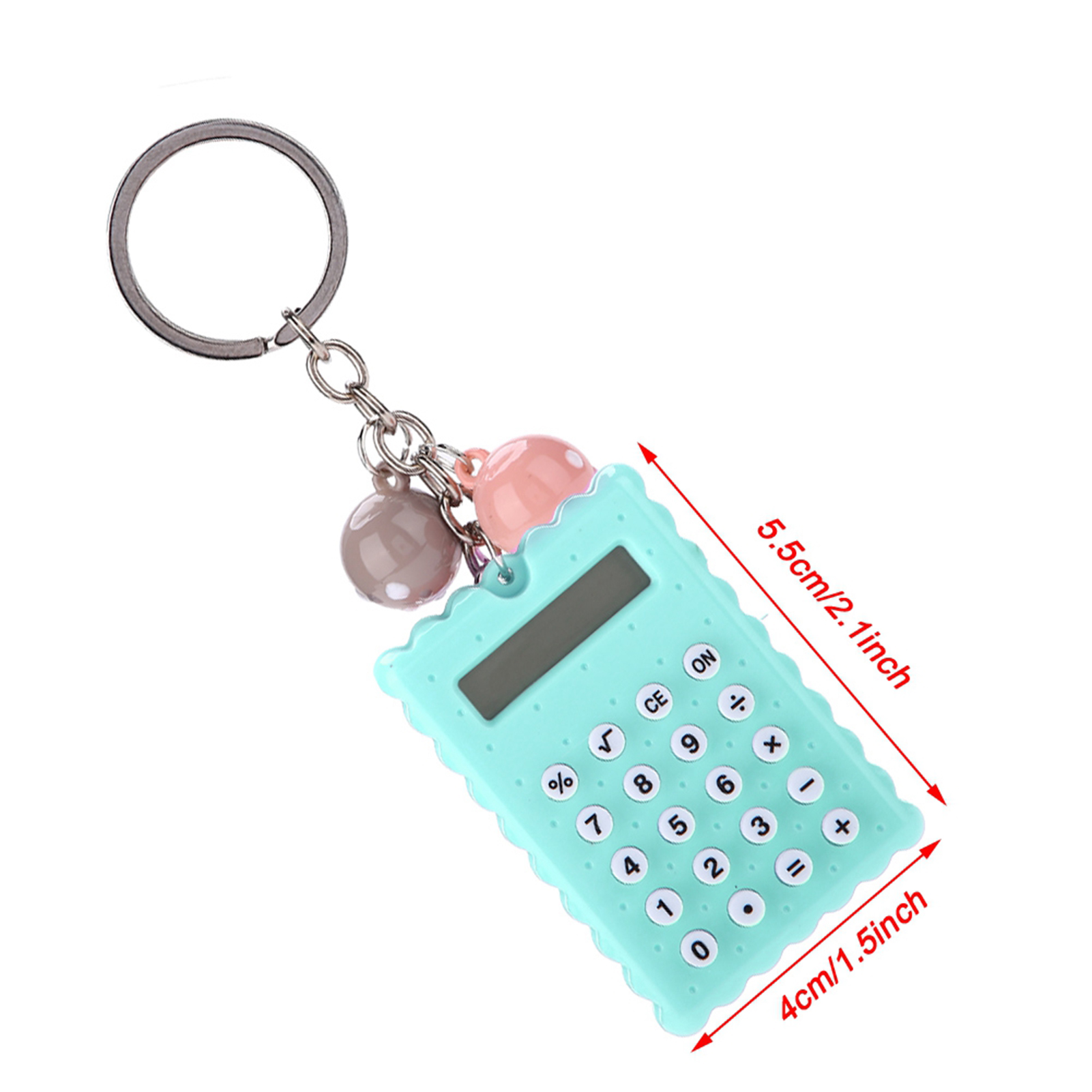 Mini Portable Cute Cookies Style Key Chain Calculator Candy Color Pocket Calc FY - Afbeelding 11 van 20
