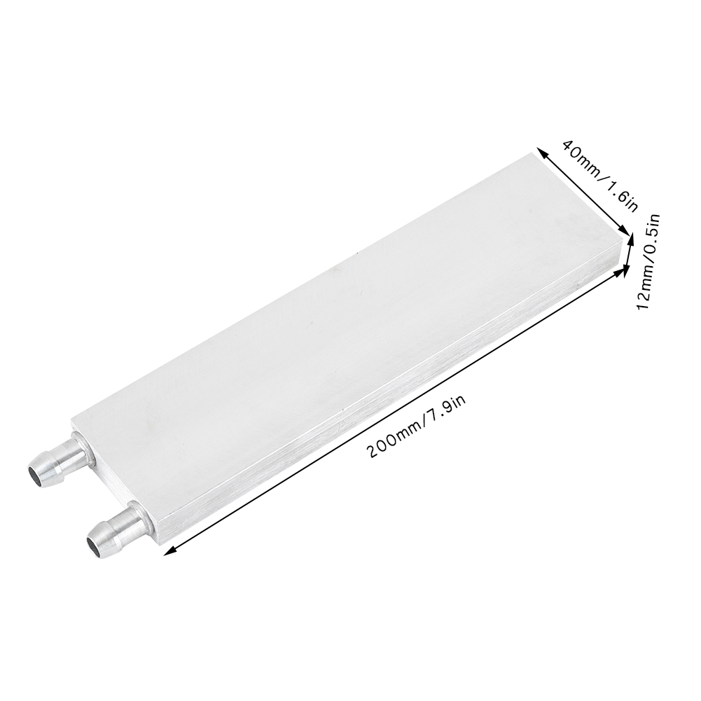 Aluminum Heat Sink Water Cooling Liquid PC Water Cooled Block 80/120/160/200mm - Picture 22 of 24