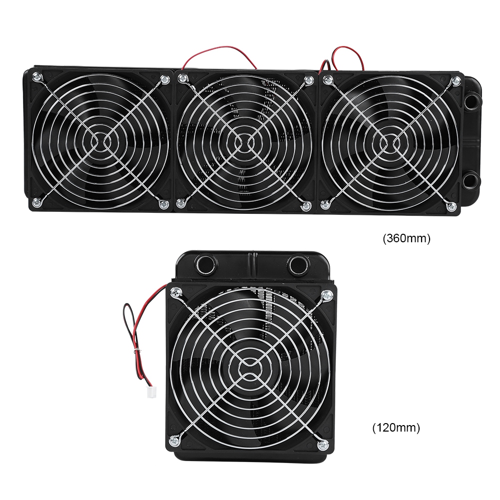 CPU Water Cooling Radiator G1/4 Thread Heat Row Radiator With Fan 18 Tubes FY - Afbeelding 12 van 14