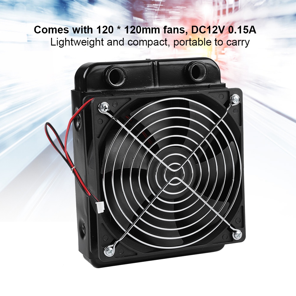 CPU Water Cooling Radiator G1/4 Thread Heat Row Radiator With Fan 18 Tubes FY - Afbeelding 10 van 14