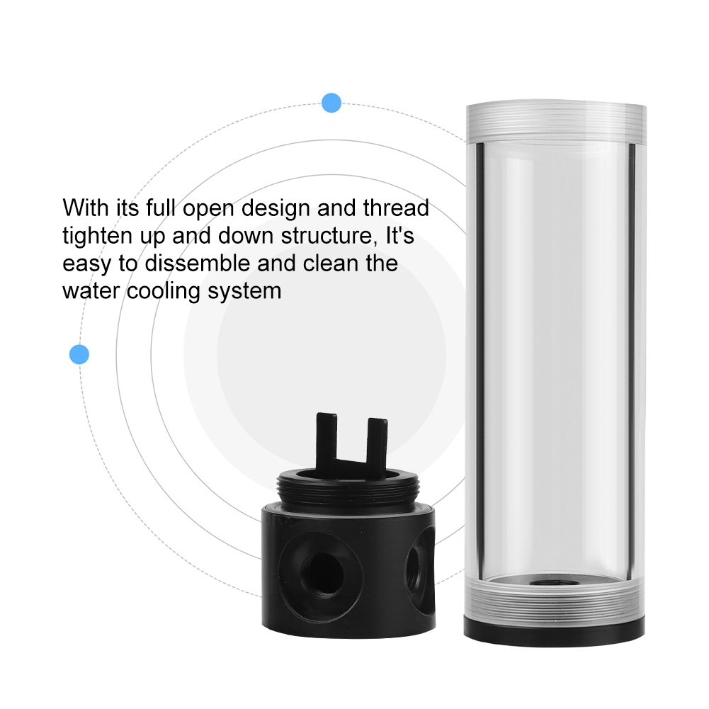 Średnica 50mm G1/4 Gwint Zrób to sam Bardzo długi cylinder Chłodzony wodą zbiornik do Comp SAL - Zdjęcie 9 z 19