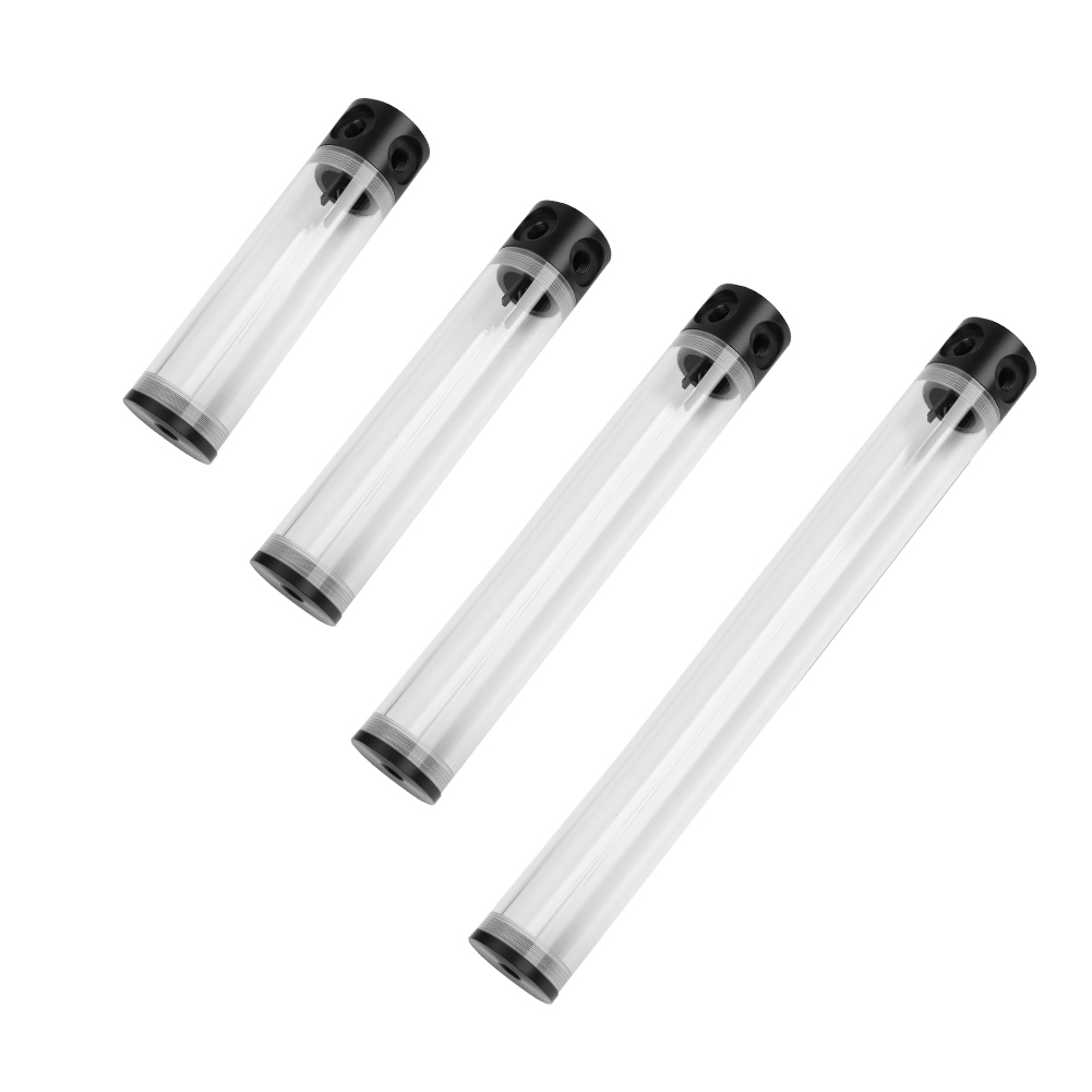 50mm Diameter G1/4 Thread DIY Extra Long Cylinder Water Cooled Tank For Compu CB - Afbeelding 8 van 19