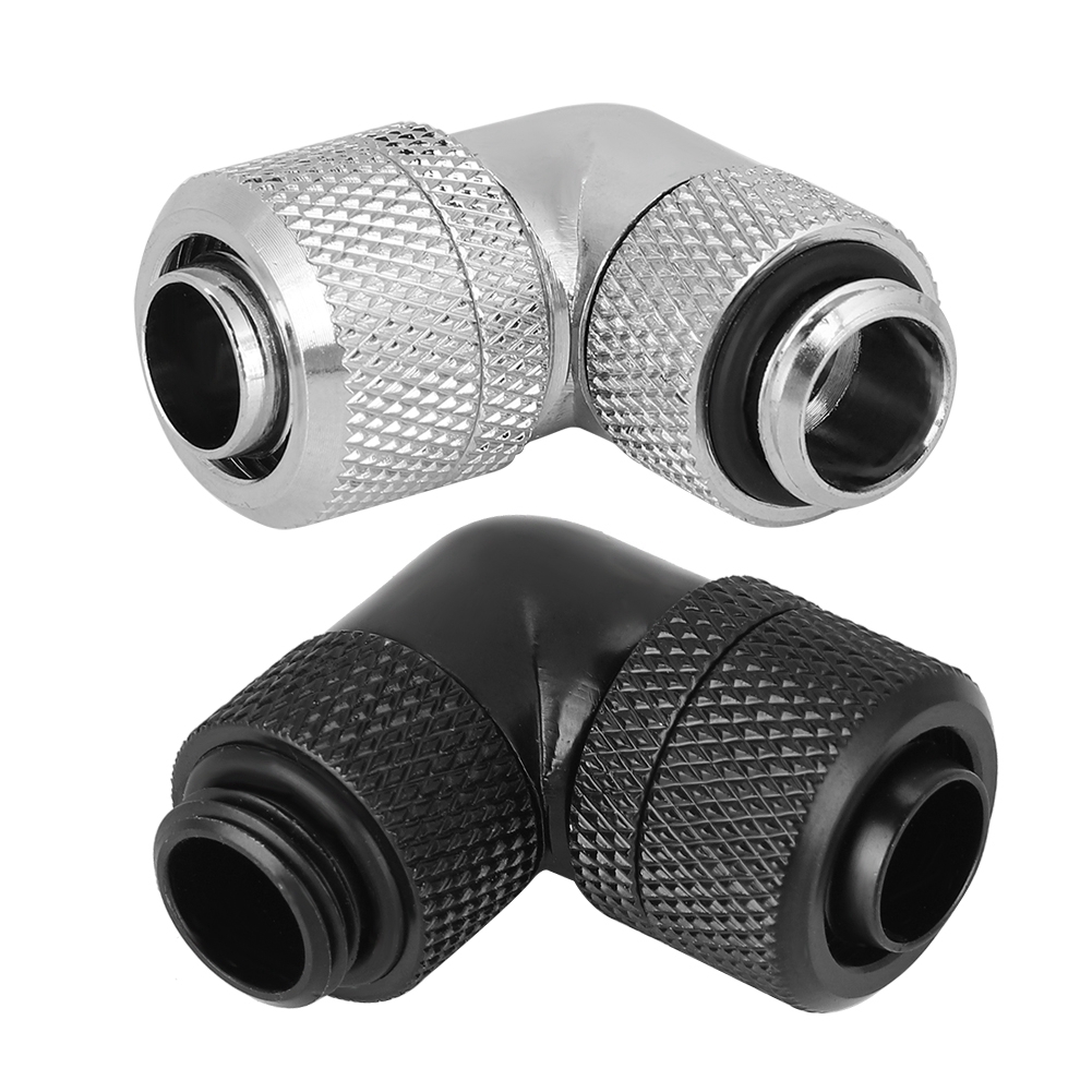 G1/4 Thread Water Cooling Fitting Thin Tube 90° Right Angle Elbow FY - Afbeelding 14 van 18