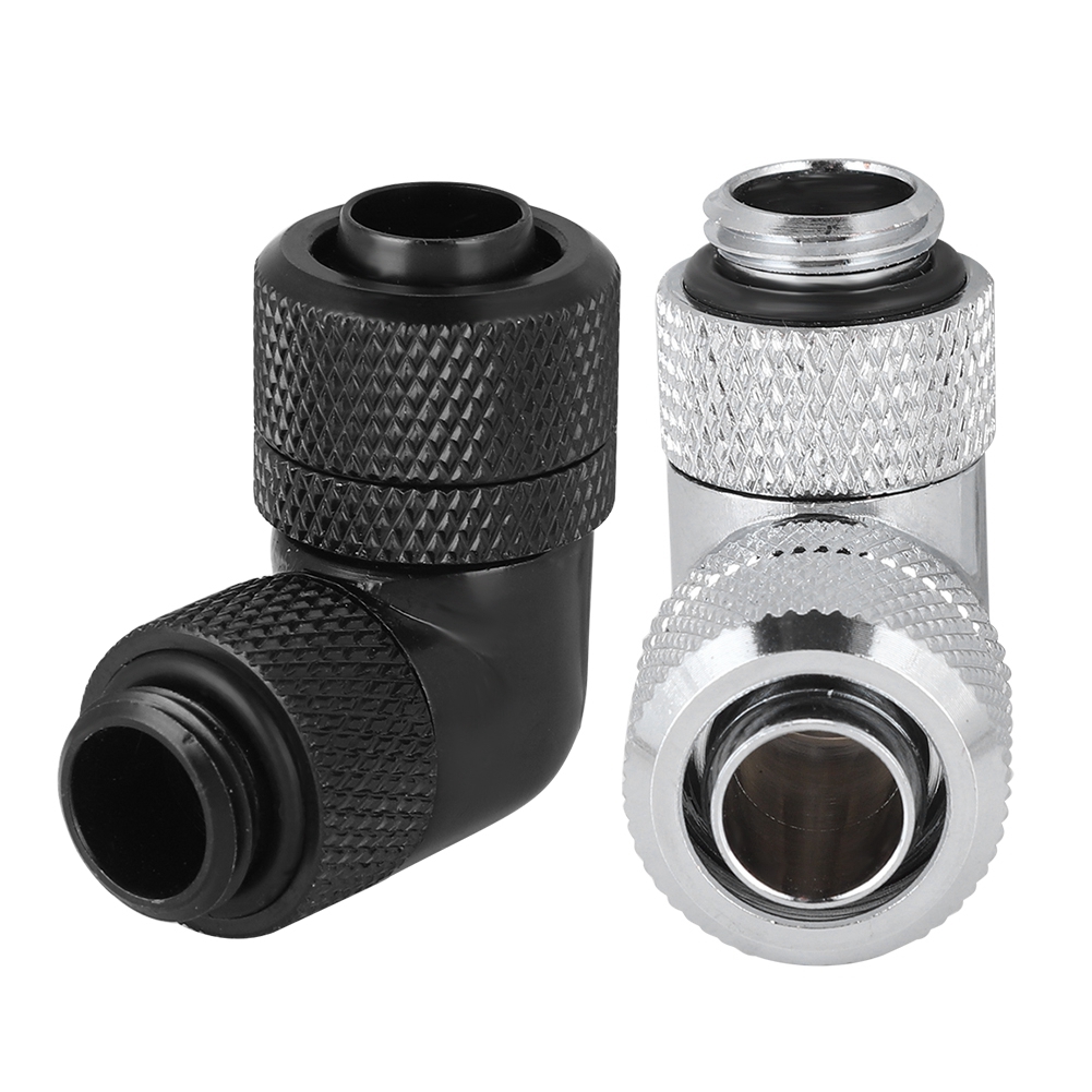 G1/4 Thread Water Cooling Fitting Thin Tube 90° Right Angle Elbow FY - Afbeelding 15 van 18