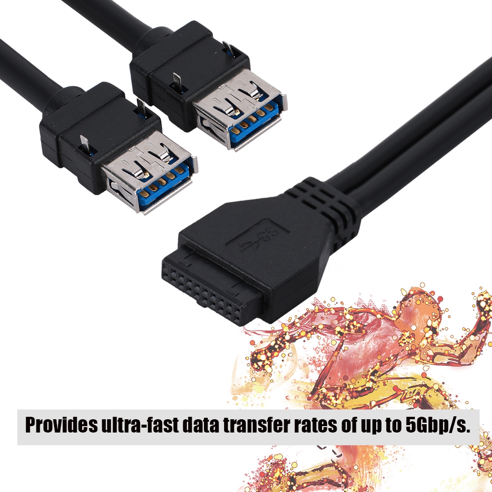 USB3.0 19/20PIN Desktop Front Motherboard Panel Mount Cable With Fixed Feet CB - Bild 12 von 16