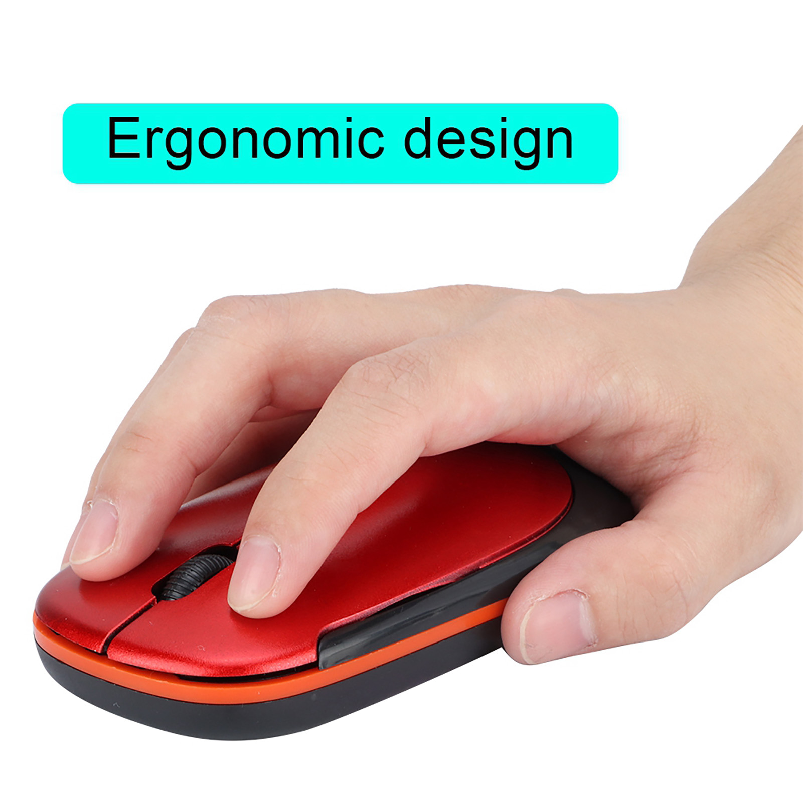 Ultra Thin 2.4G 1200DPI USB Wireless Mouse Ergonomic Optical Positioning Mou DOB - Picture 14 of 21