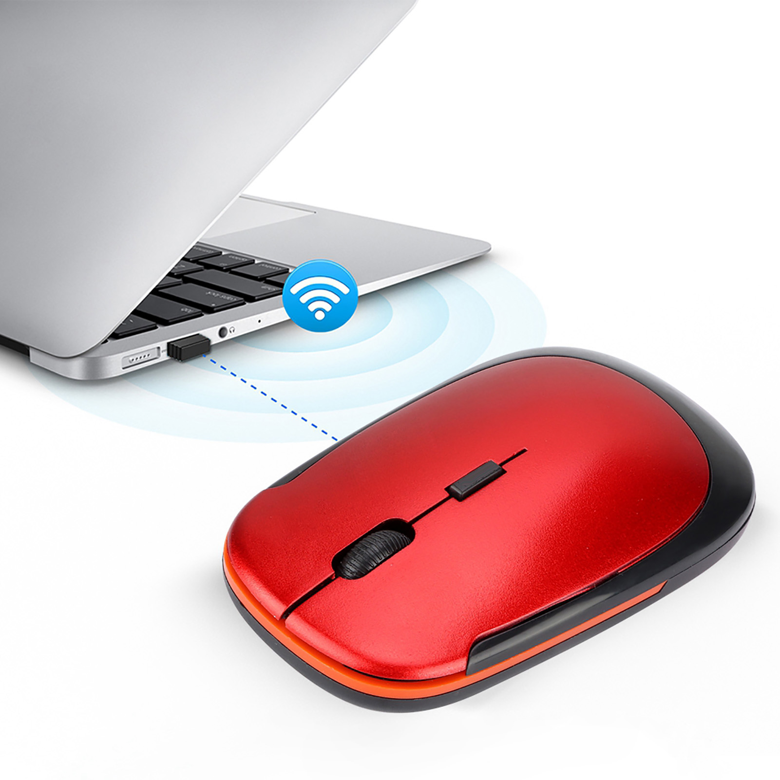 Ultra Thin 2.4G 1200DPI USB Wireless Mouse Ergonomic Optical Positioning Mous FY - Bild 19 von 21