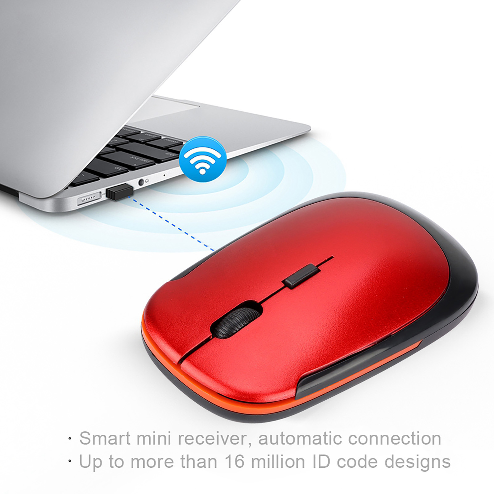 Ultra Thin 2.4G 1200DPI USB Wireless Mouse Ergonomic Optical Positioning Mou - Picture 14 of 21