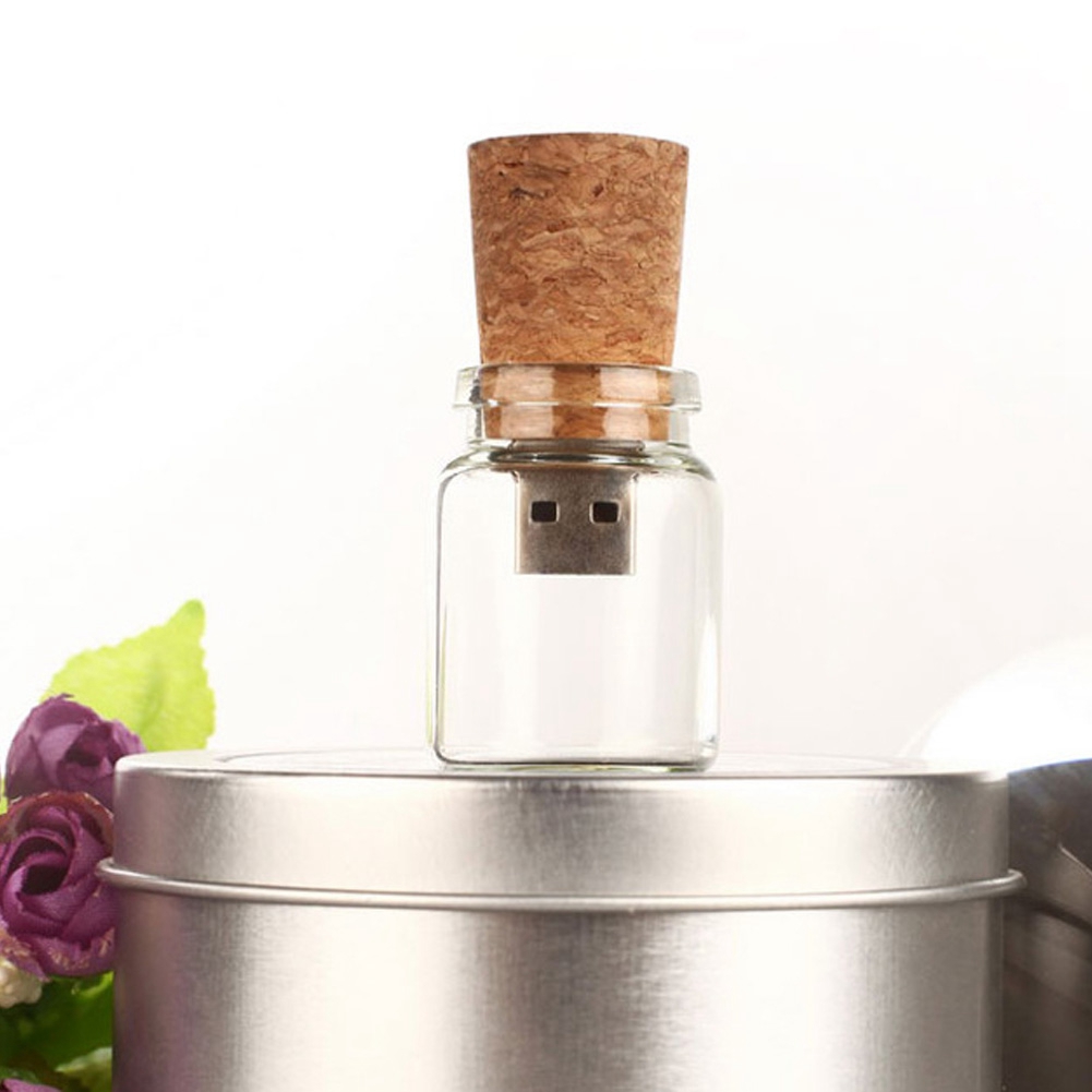 Wishing Floating Bottles USB2.0 Flash Drive Wood Flash U Disk FY - Afbeelding 13 van 22