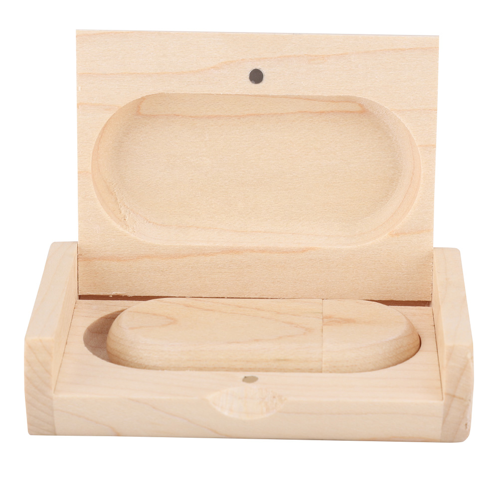 Oval Maple Wooden Shell USB 3.0 Flash Memory Drive Storage Stick With Box U D FY - Afbeelding 11 van 25
