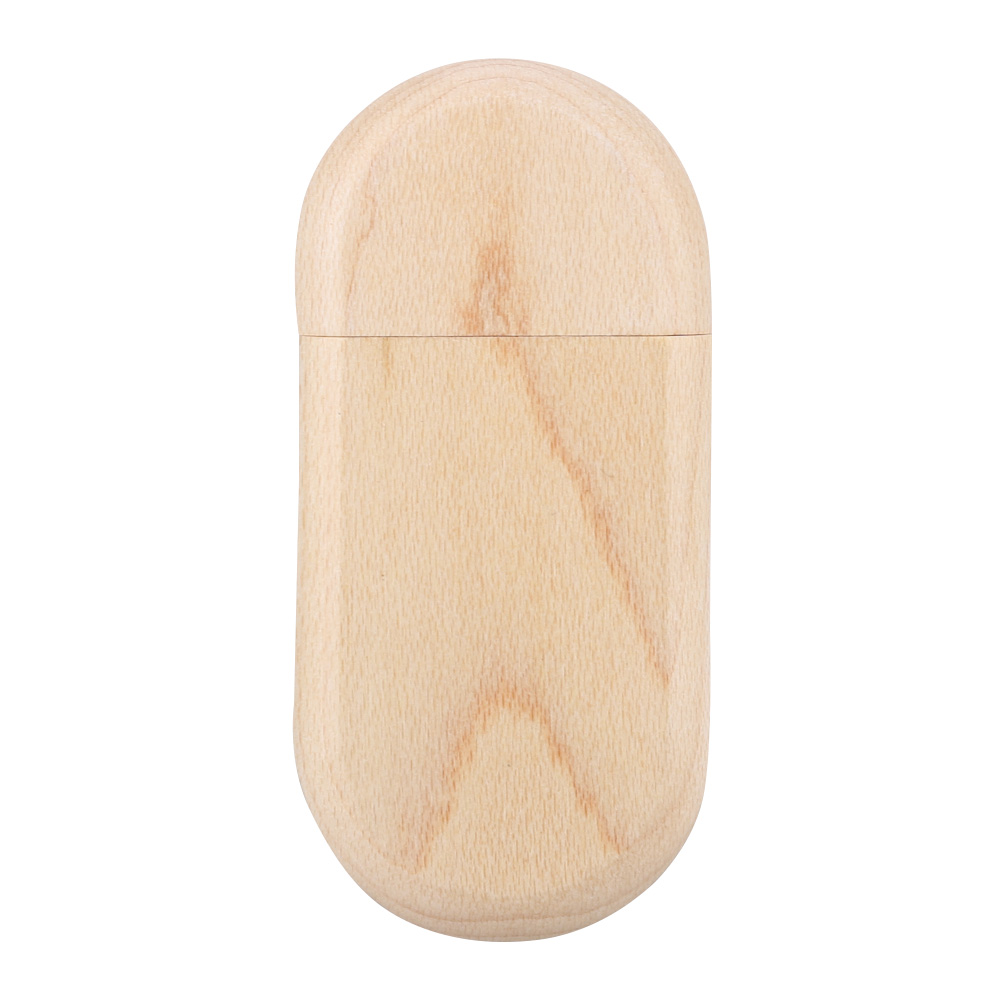 Oval Maple Wooden Shell USB 3.0 Flash Memory Drive Storage Stick With Box U D FY - Afbeelding 18 van 25
