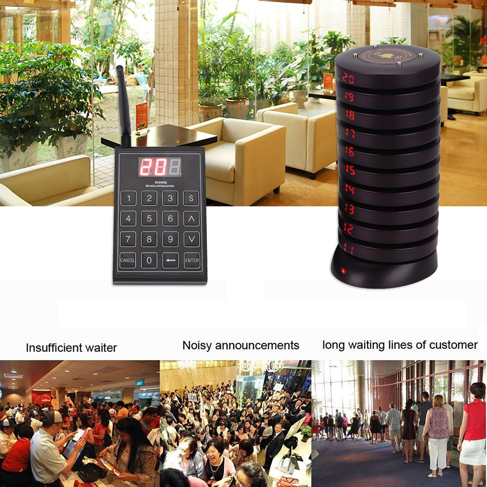 SU 680 Restaurant Wireless Pager System 30 Guest Pager Receiver SD3 - Photo 15/18