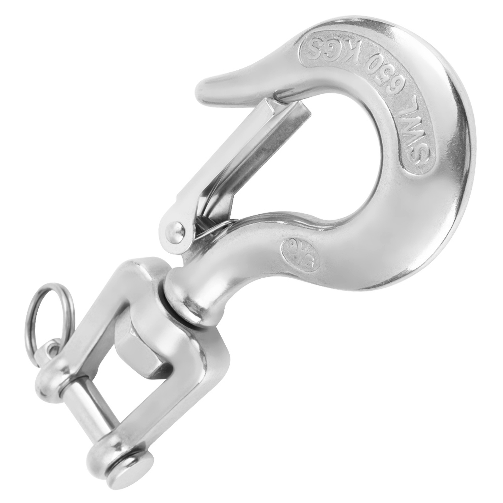 304 Stainless Steel Swivel Lifting Hook with Latch Rigging Accessory (1000KG) - Picture 10 of 13