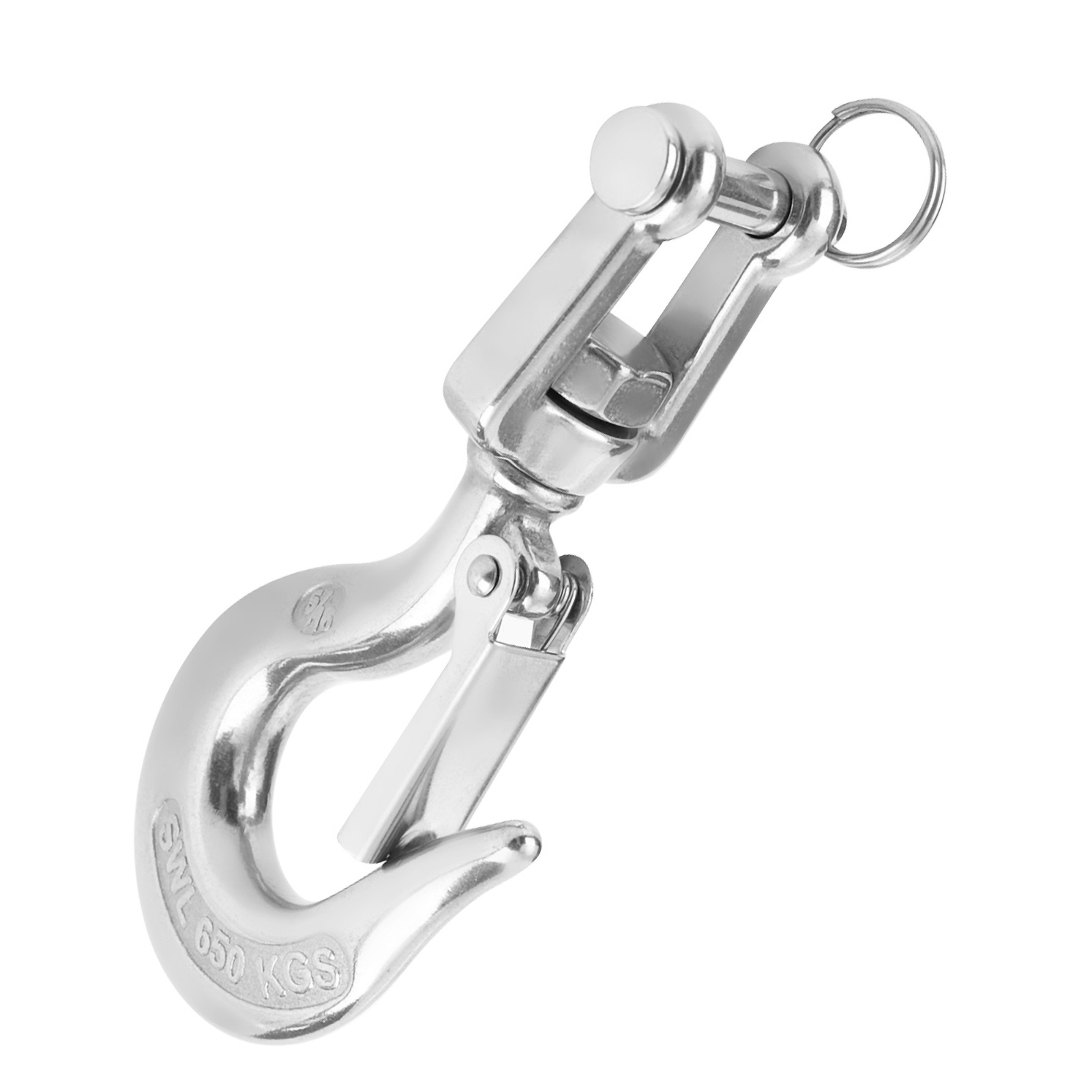 304 Stainless Steel Swivel Lifting Hook with Latch Rigging Accessory (1000KG) - Picture 8 of 13