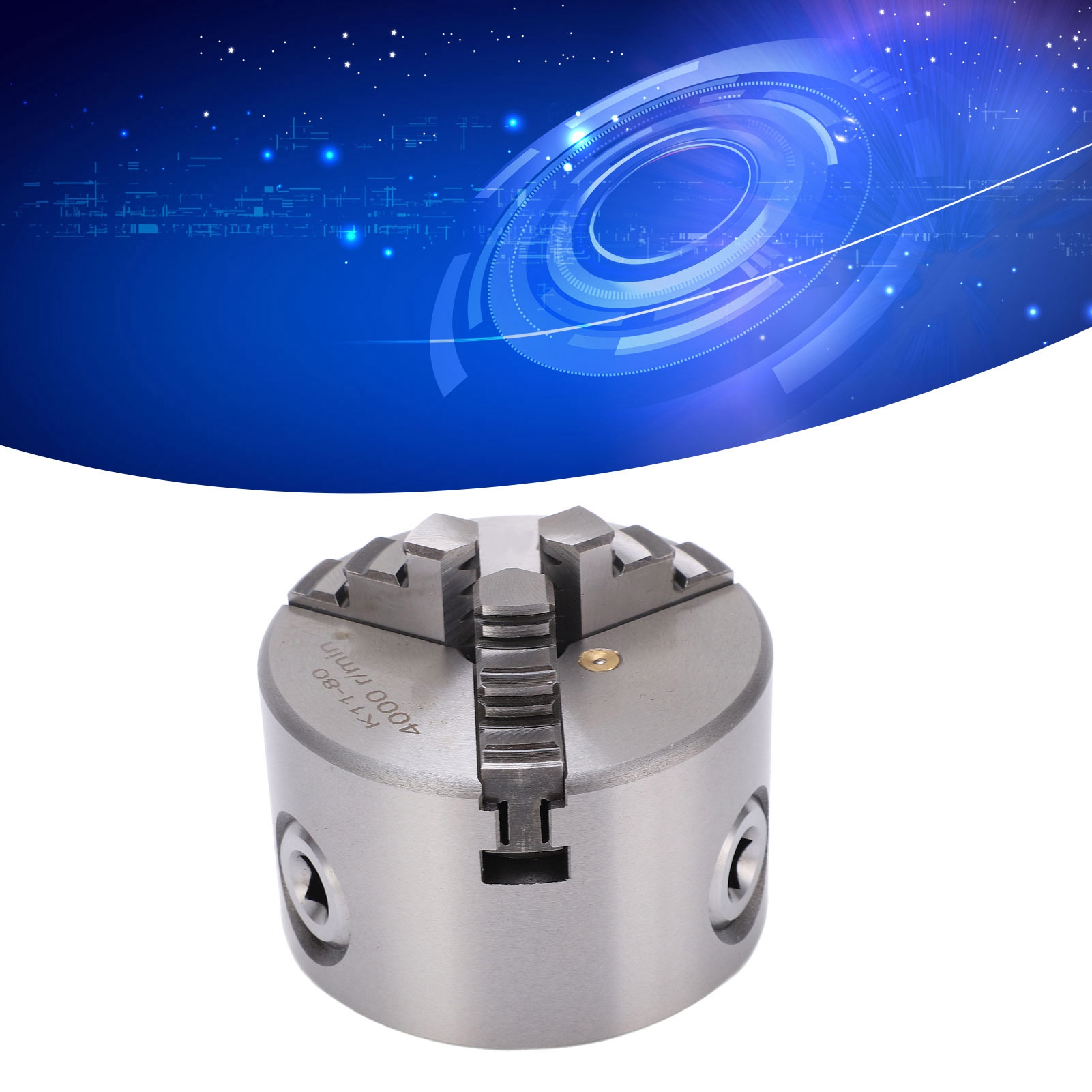 3inch SANOU K11-80 3-Jaw Self Centering Lathe Chuck 80mm Diameter Tool - Picture 7 of 8