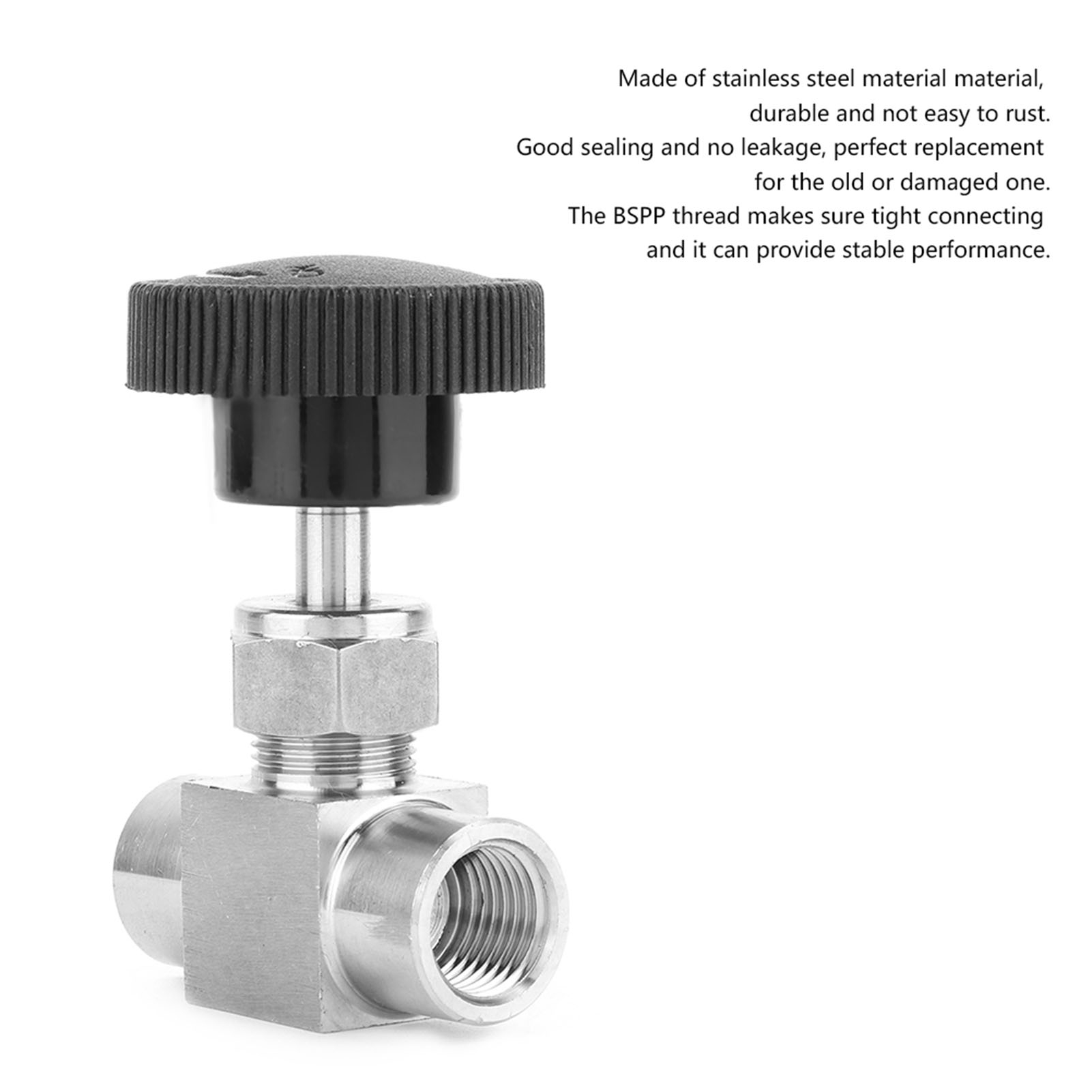 BSPP Stainless Steel Straight Needle Valve for Water Transmission Gas Oil - Picture 13 of 13