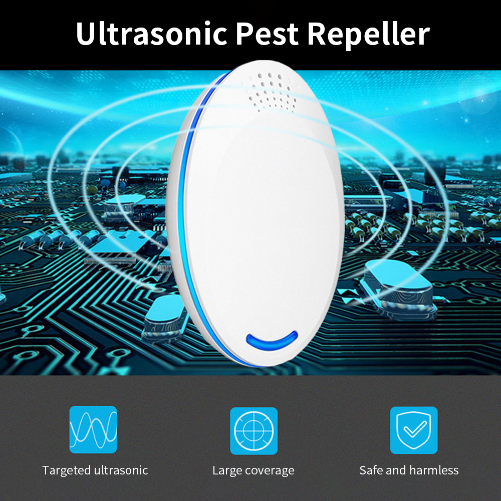 2Pcs Ultrasonic Pest Repeller Plug Electric Pest Control - Professional Safe