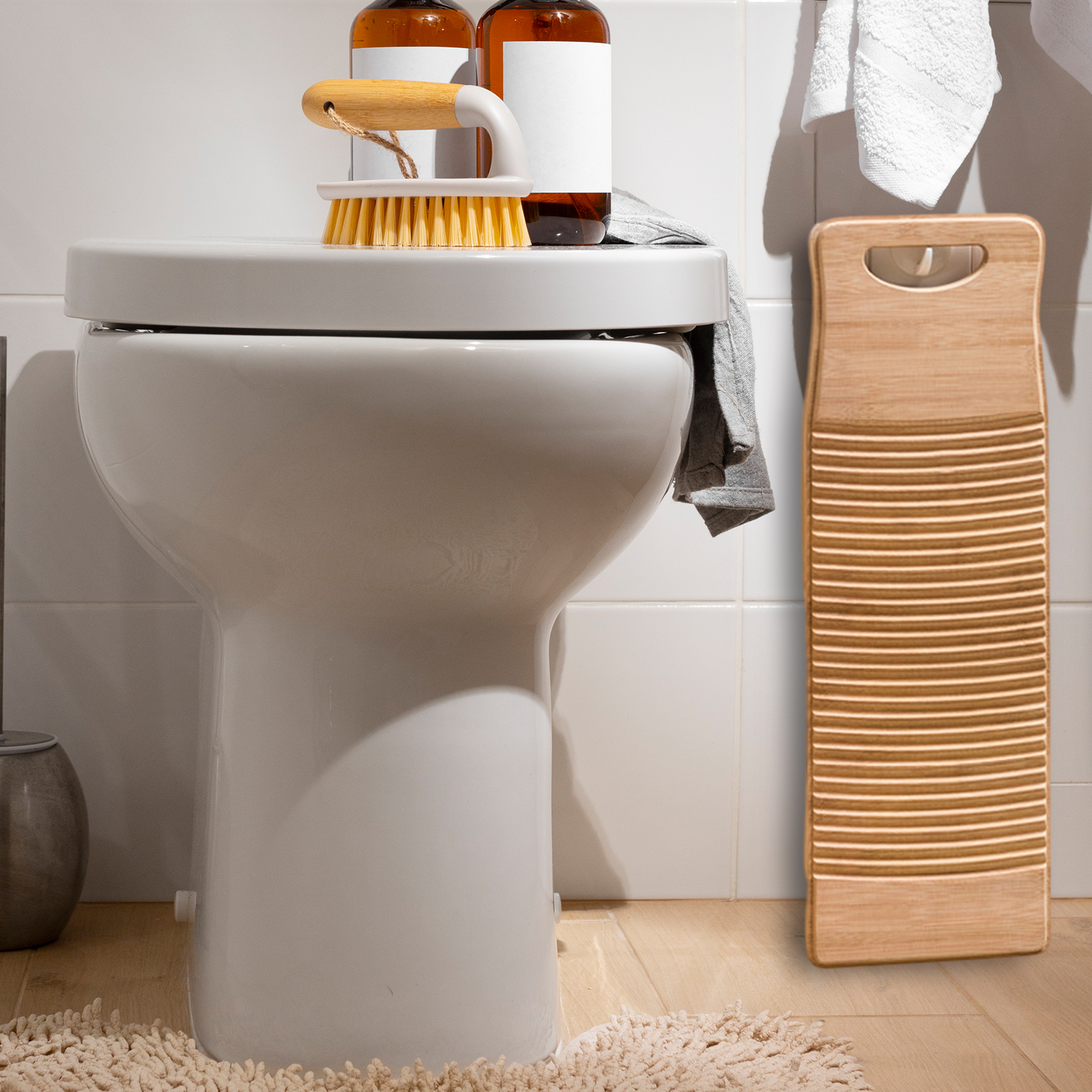 Available Wood Washboard Washing Board With Round Handle Hand