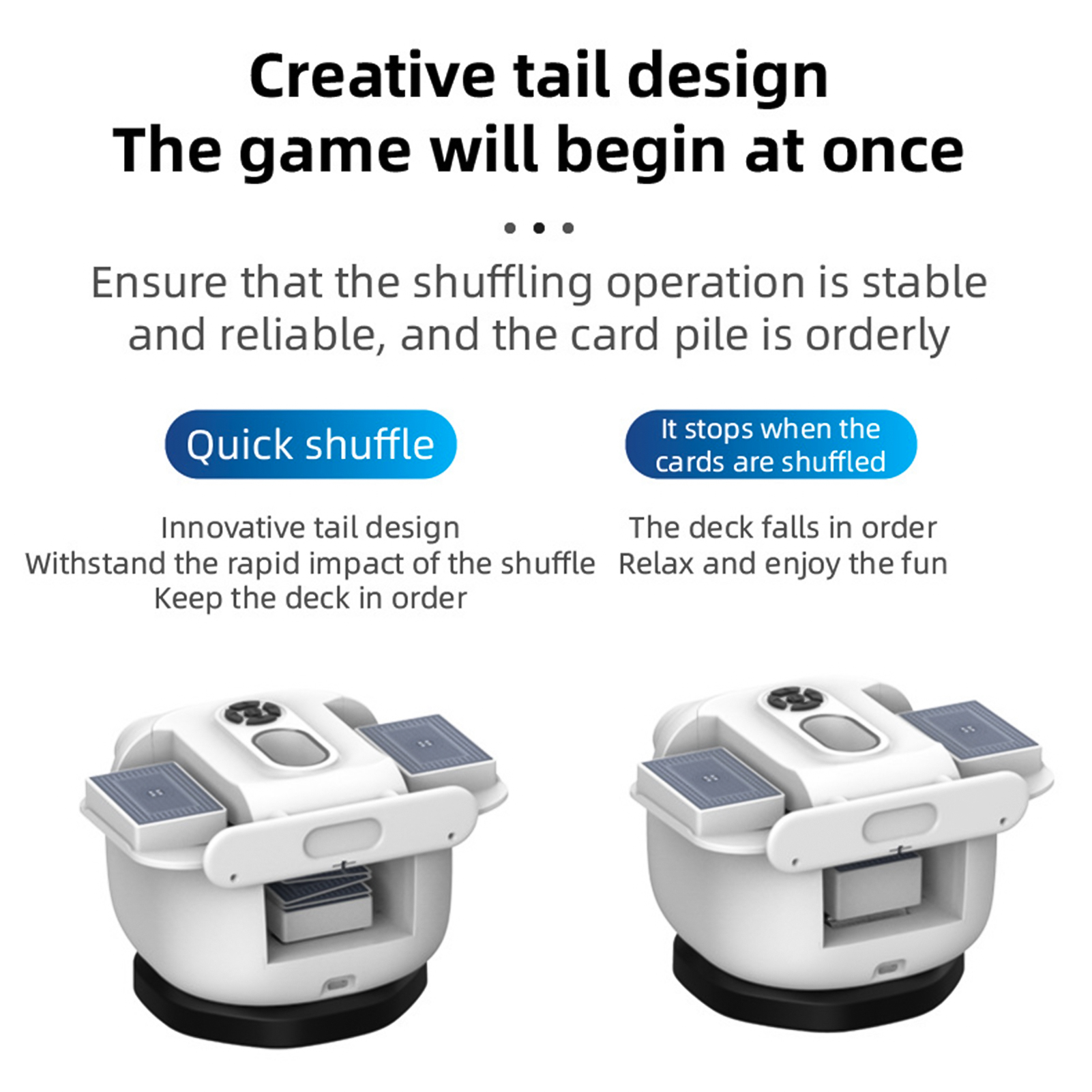 Automatic Card Shuffler And Dealer Machine 360 Degree Rotating 2