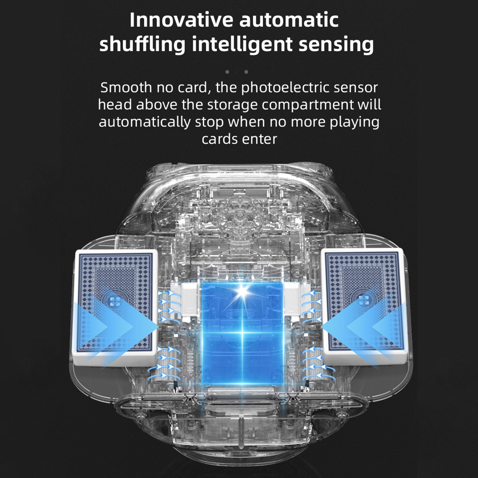 Automatic Card Shuffler And Dealer Machine 360 Degree Rotating 2