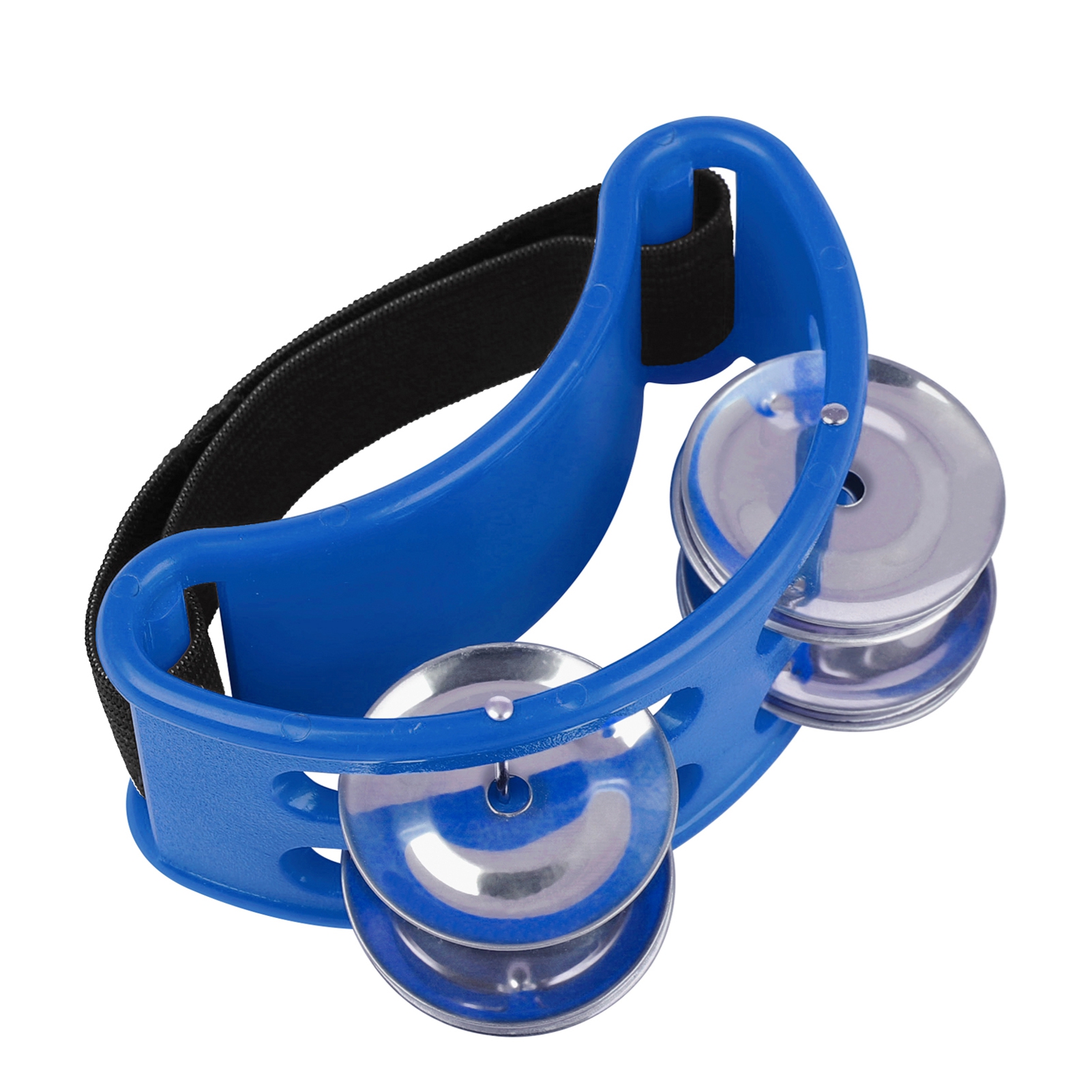 Percussion Foot Tambourine With 4 Pairs Of Stainless Steel & D0J9