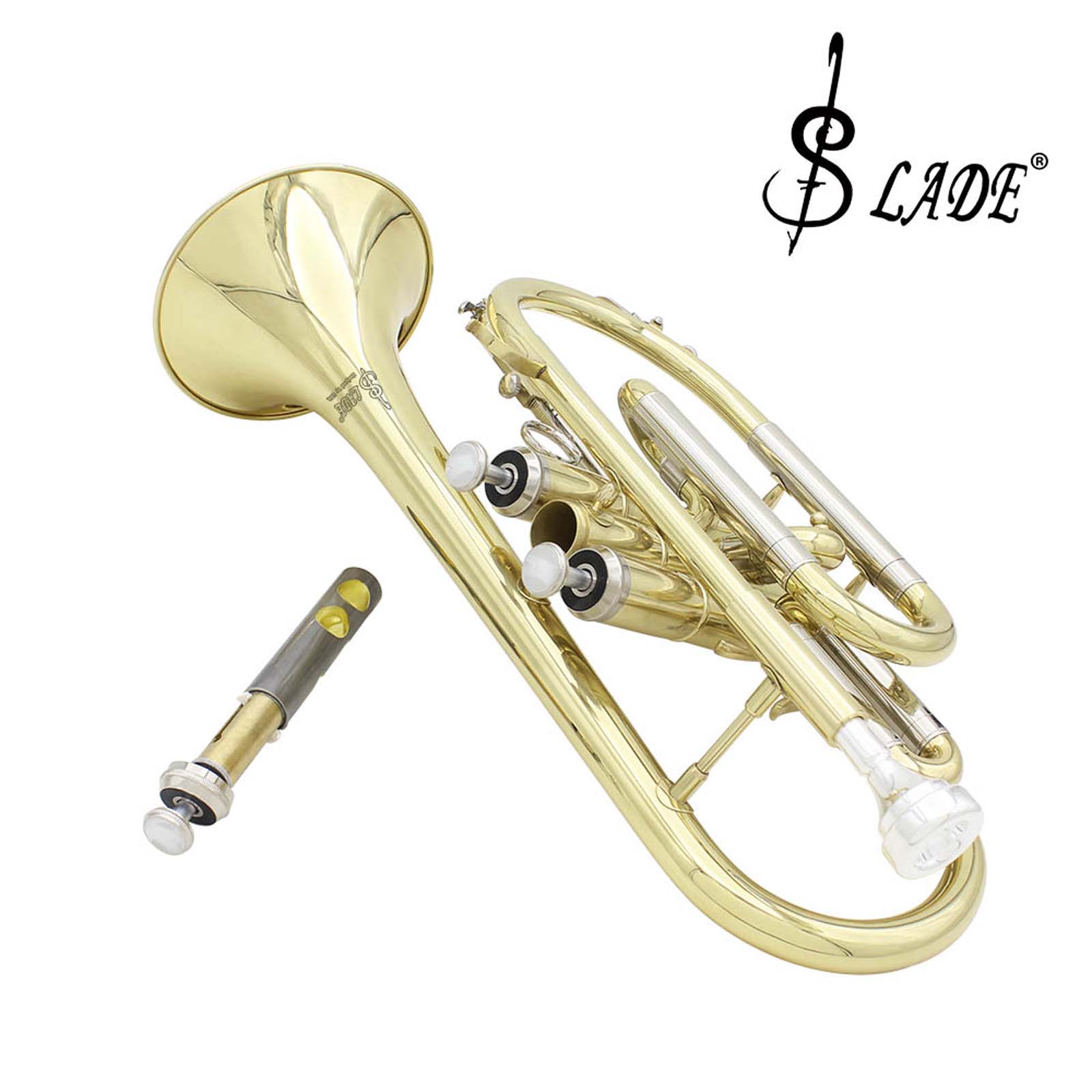 SLADE Professional Bb Flat Cornet Brass Instrument With Carrying