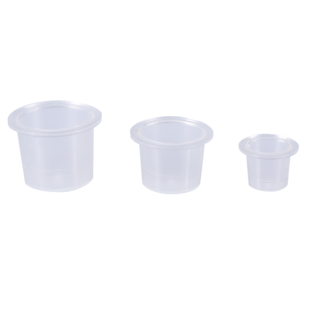 1000 pz/borsa tappo inchiostro tatuaggio tazza contenitore plastica trucco permanente pigmento a HAO - Foto 12 di 14