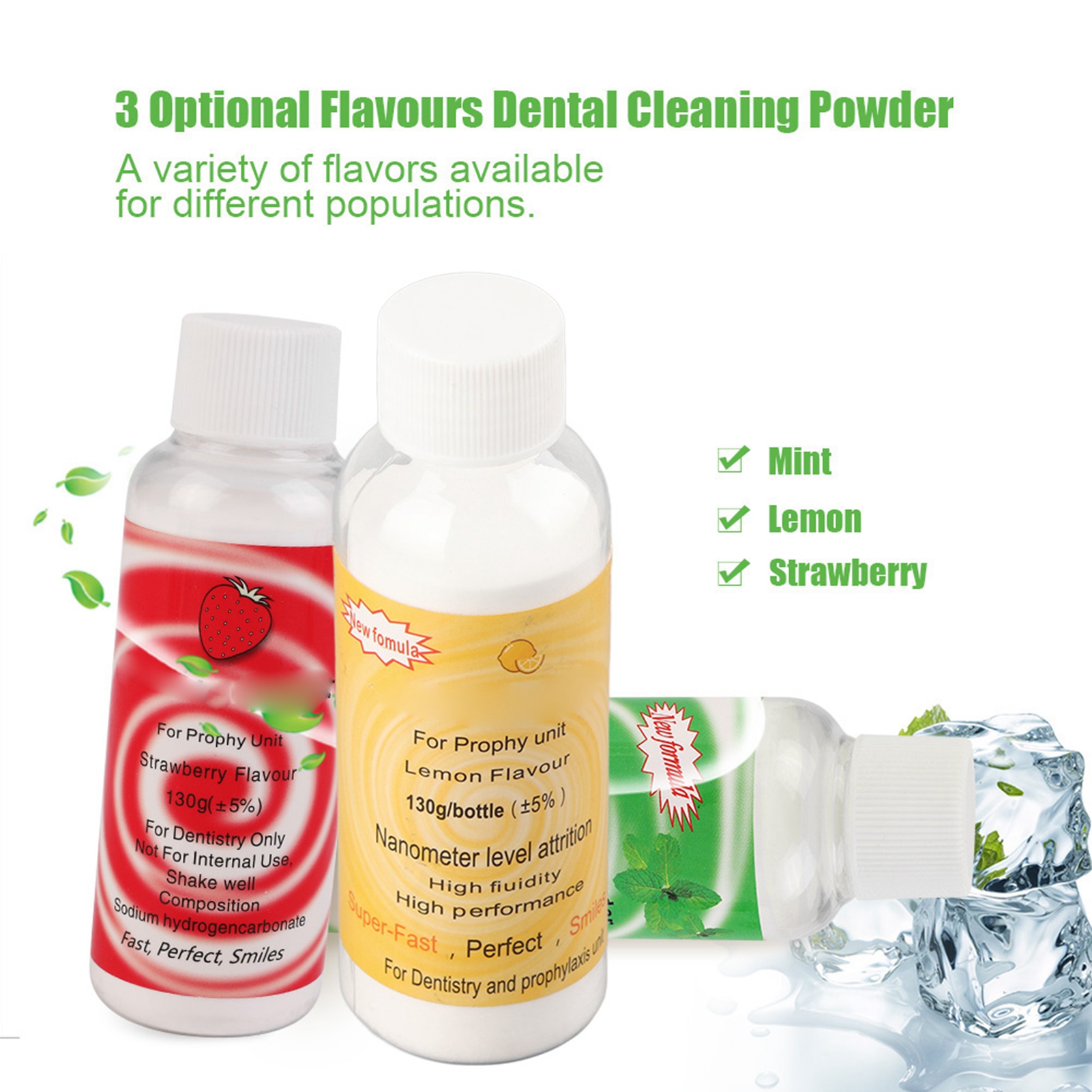 Flavours Dental Cleaning Powder Prophy Mate Air jet Polisher Powder Strawberry - Picture 14 of 14