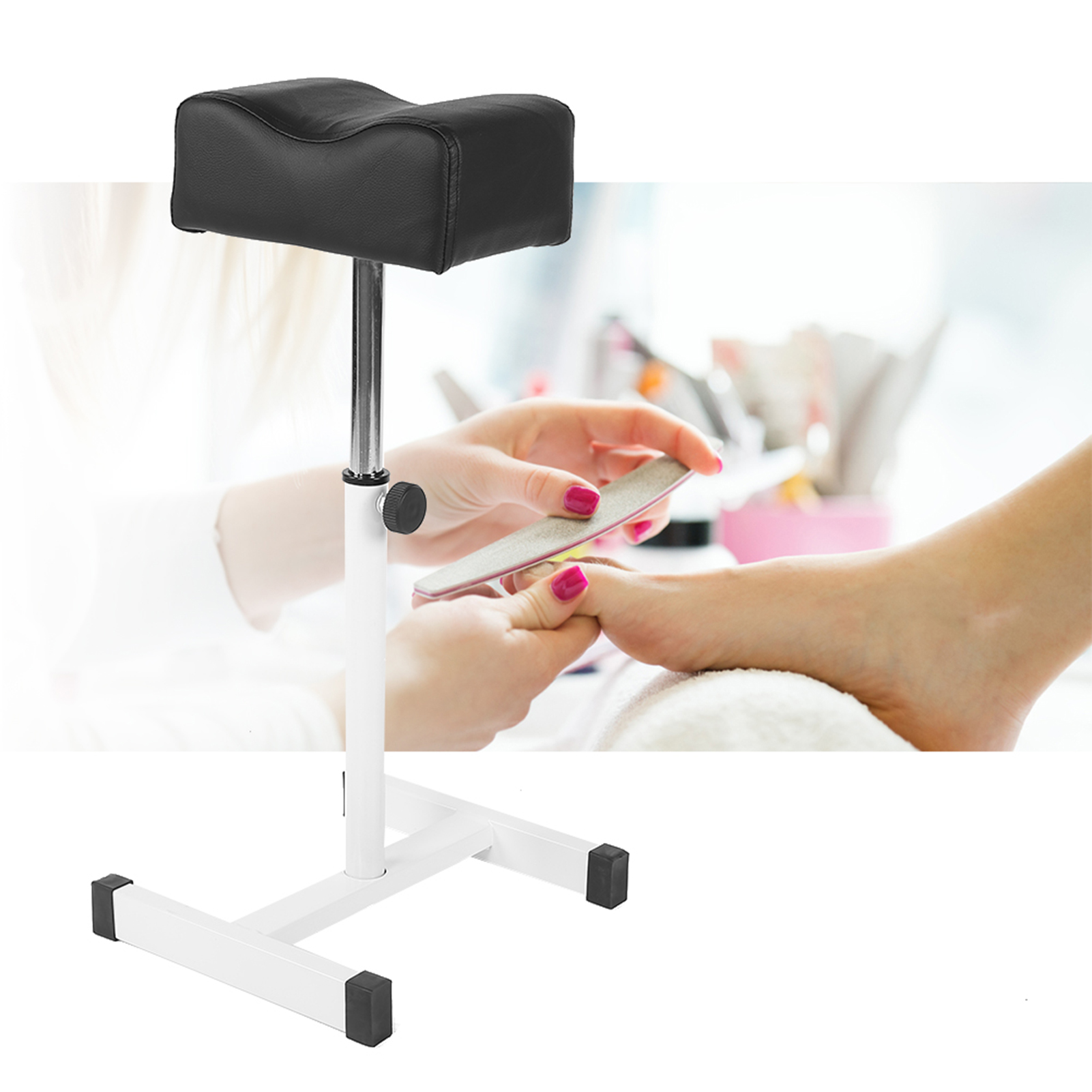 Adjustable Pedicure Nail Footrest Manicure Foot Rest Desk Salon