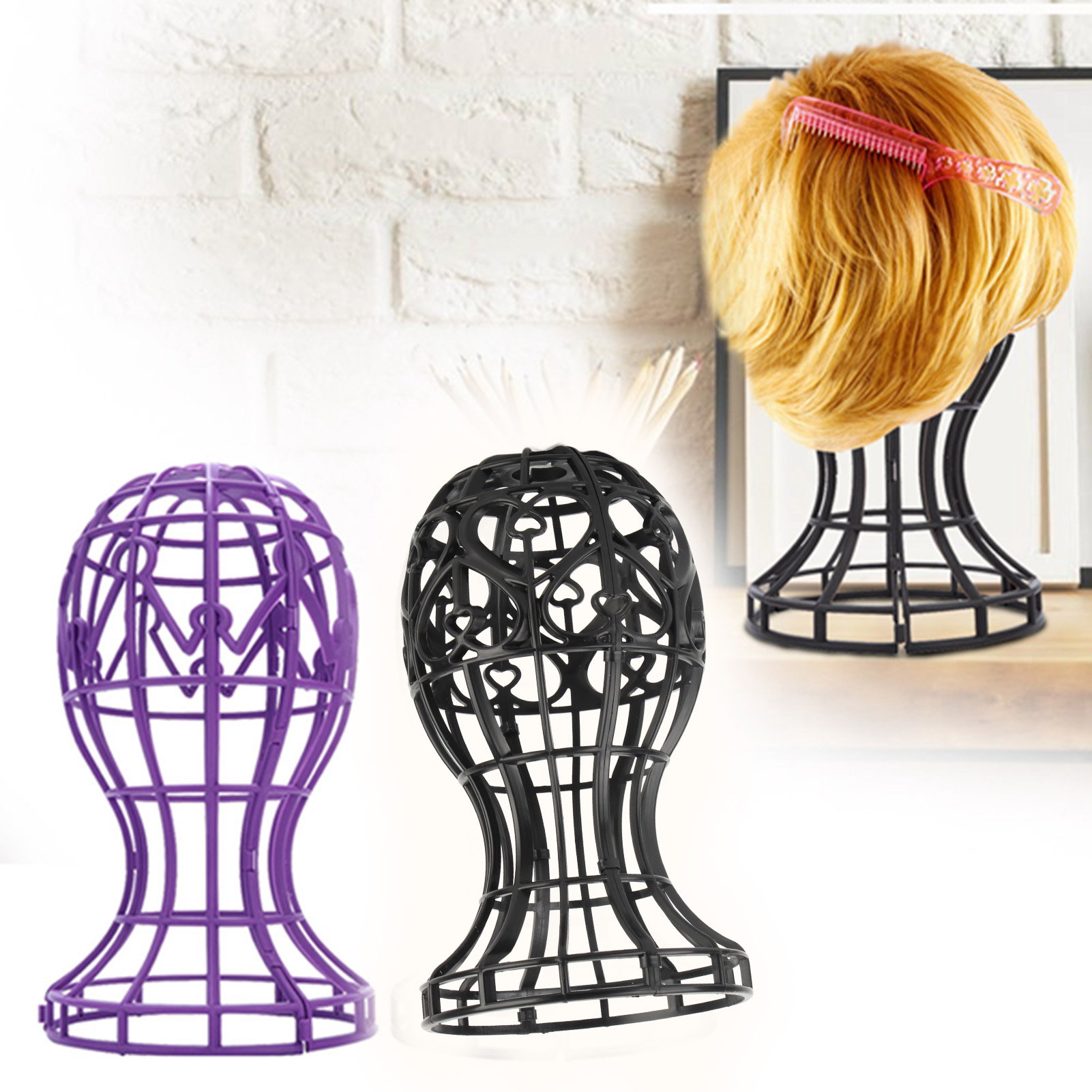 ABS Foldable Wig Display Support Stand Professional Holder Folding Wig Air D HAO