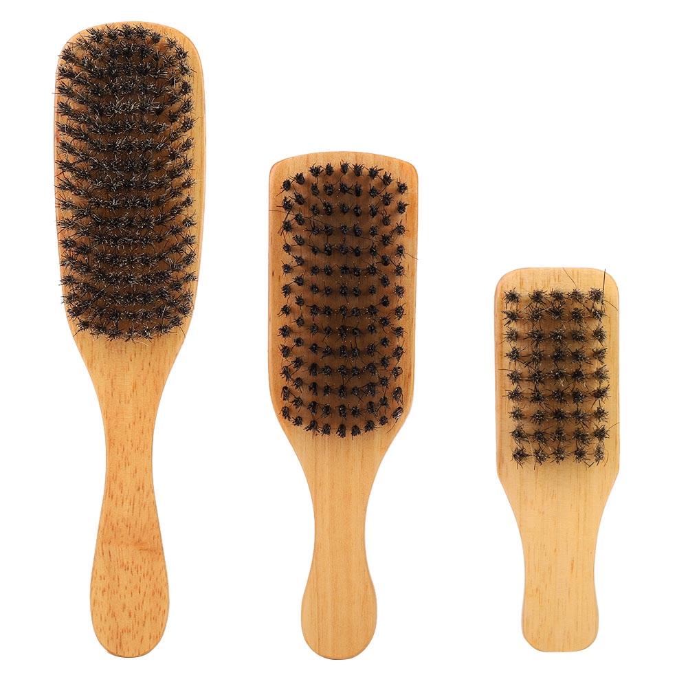Doppia Faccia Barba Forma Pennello Pettine Capelli Pettine Olio Pettine Per Uomo - Foto 13 di 18