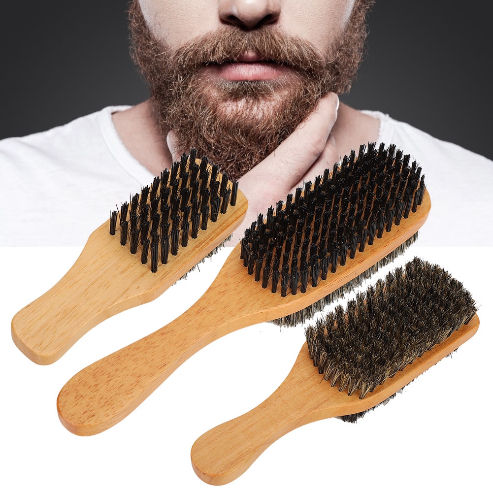 Doppia Faccia Barba Forma Pennello Pettine Capelli Pettine Olio Pettine Per Uomo - Foto 17 di 18