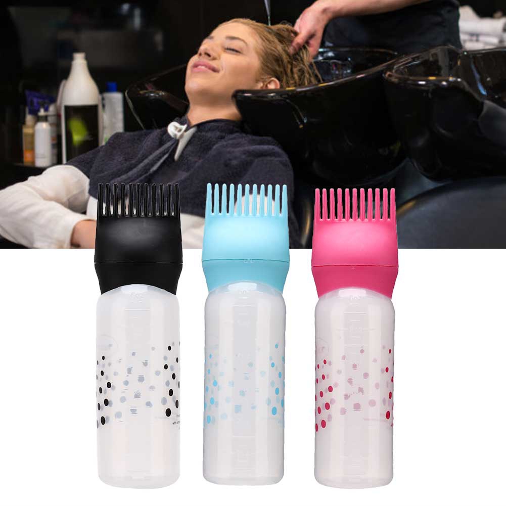 Hair Dye Bottle Shampoo Hair Coloring Dyestuff Applicator Bottle With Comb 1 FAD