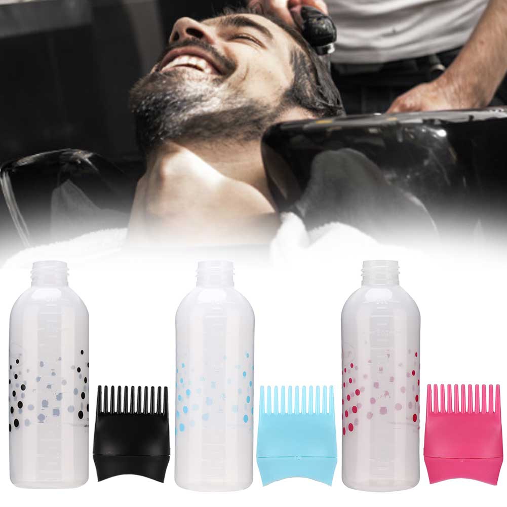 Hair Dye Bottle Shampoo Hair Coloring Dyestuff Applicator Bottle With Comb 1 FAD