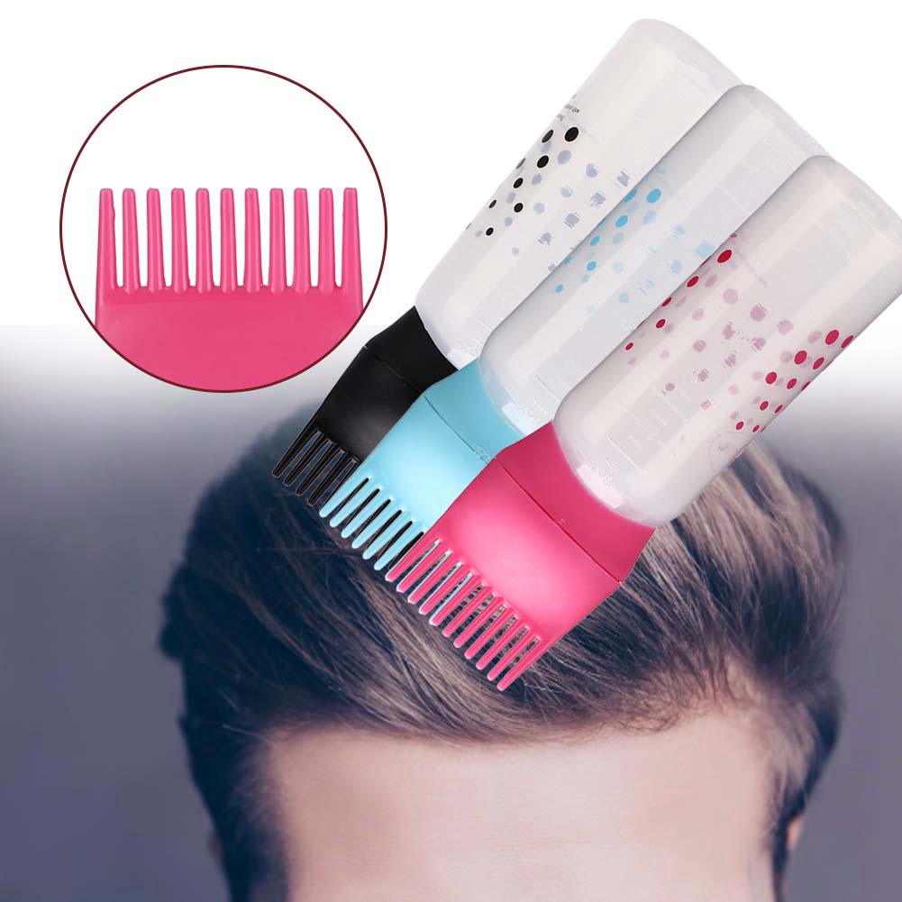 Hair Dye Bottle Shampoo Hair Coloring Dyestuff Applicator Bottle With Comb 1 FAD