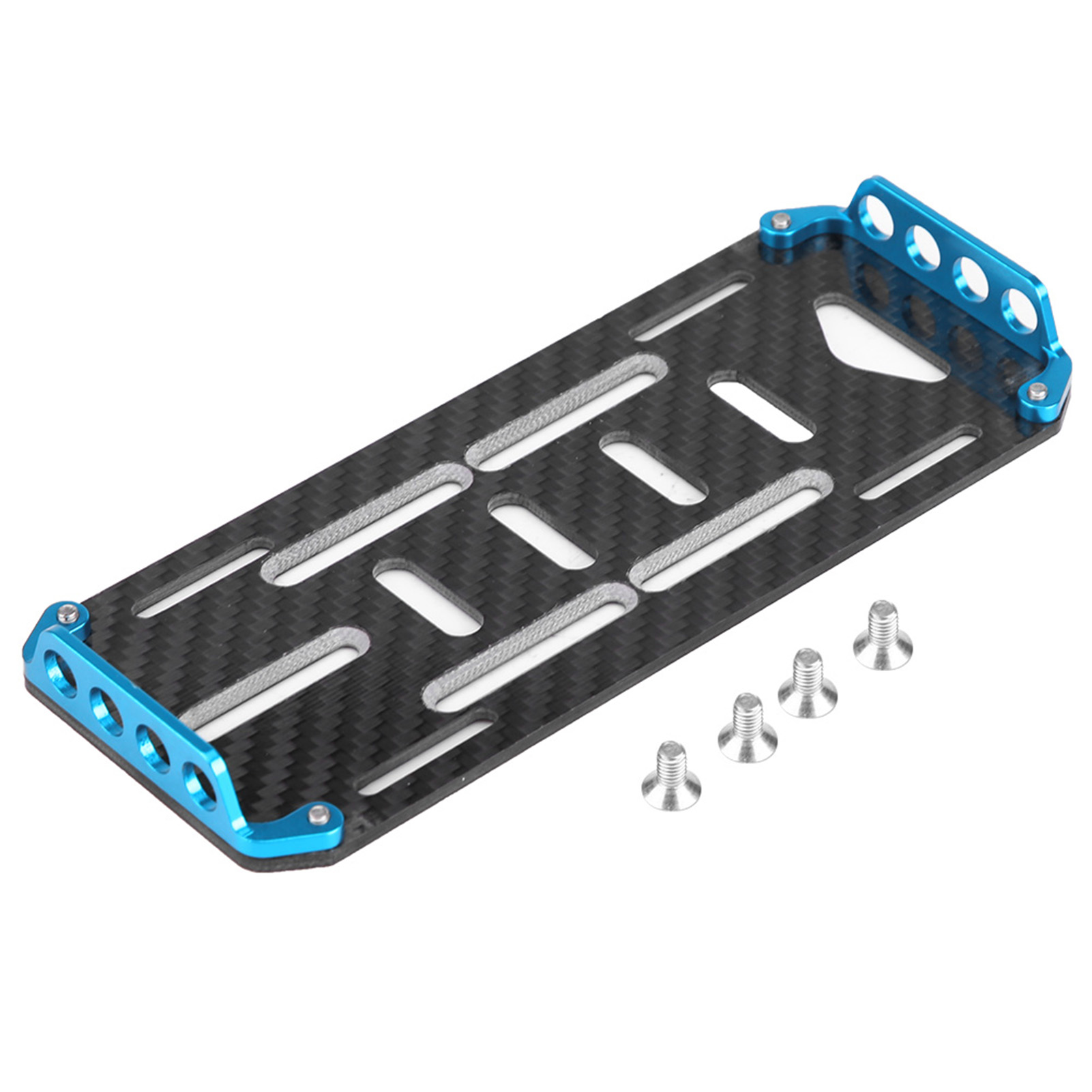 RC Battery Mount Plate Aluminium Alloy Carbon Fiber for 1/10 RC Car Climbing Car - Picture 16 of 17