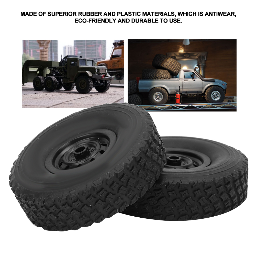 ANTIWEAR WHEEL TYRE Black Rubber Tire Fits For WPL C34 1/16 4WD