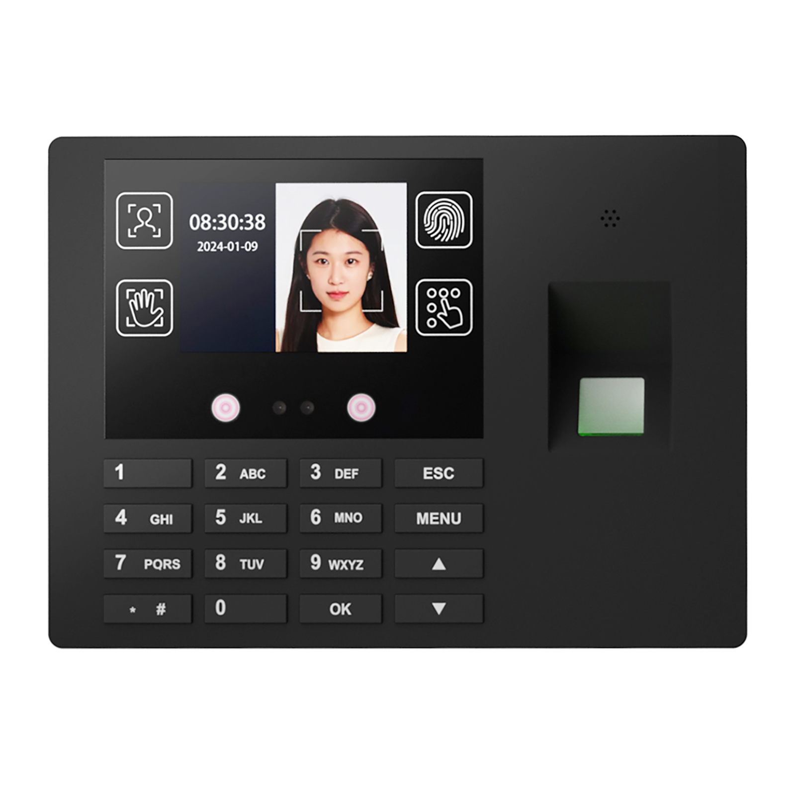 ﹣TIME ATTENDANCE FACE Recognition Time Clock Support Fingerprint ...
