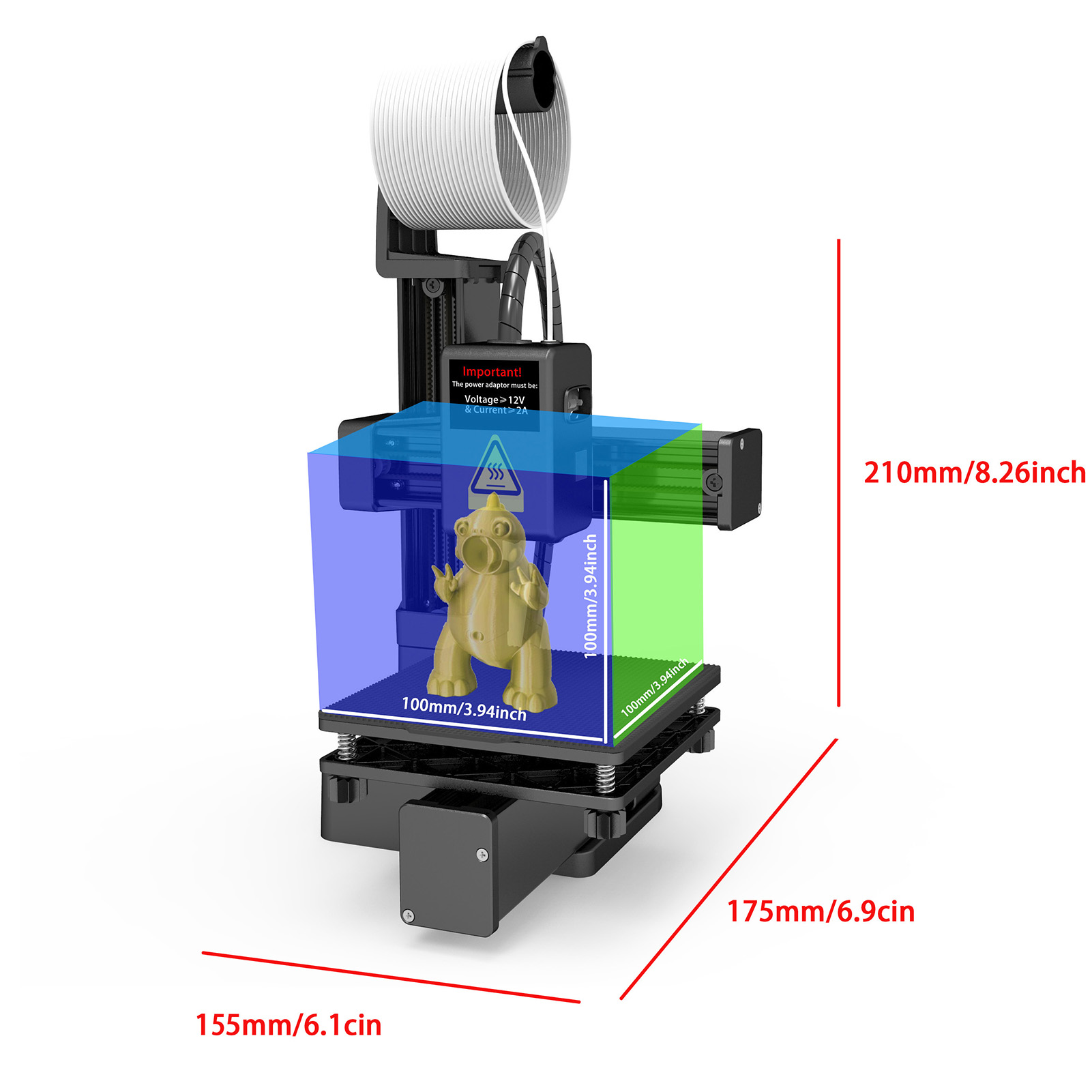 EasyThreed K10 Mini 3D Printer 3Dプリンター 1-EasyThreed K10 3D Printer Mini Desktop Printing Machine For Kids