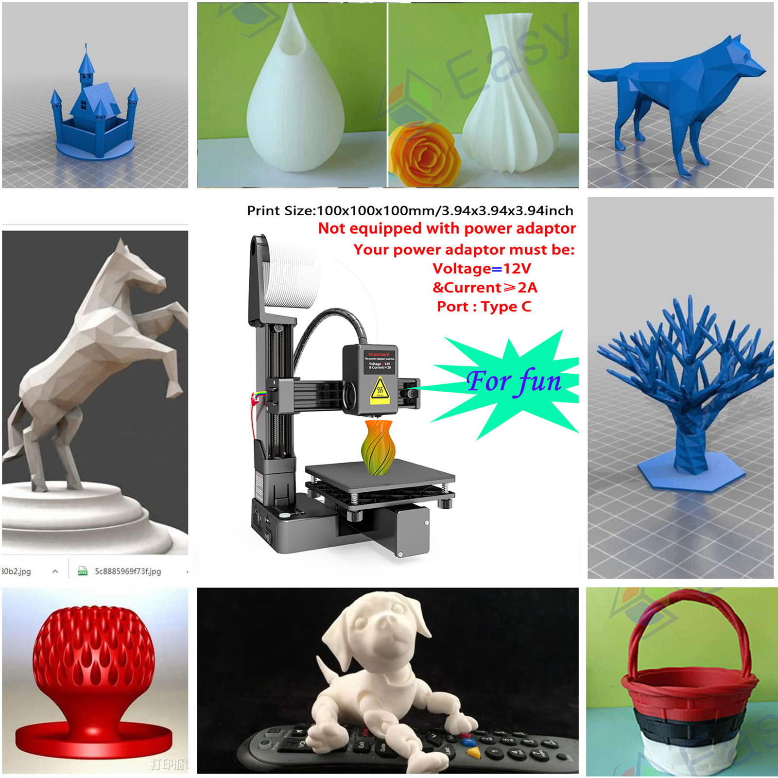 1-EasyThreed K10 3D Printer Mini Desktop Printing Machine For Kids