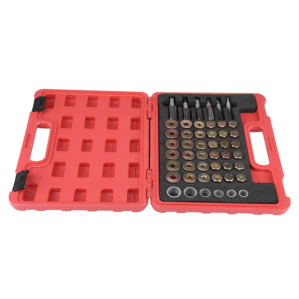 ´114Pcs Oil Pan Thread Repair Kit Sump Gearbox Drain Plug Tool Set M13 M15 M17