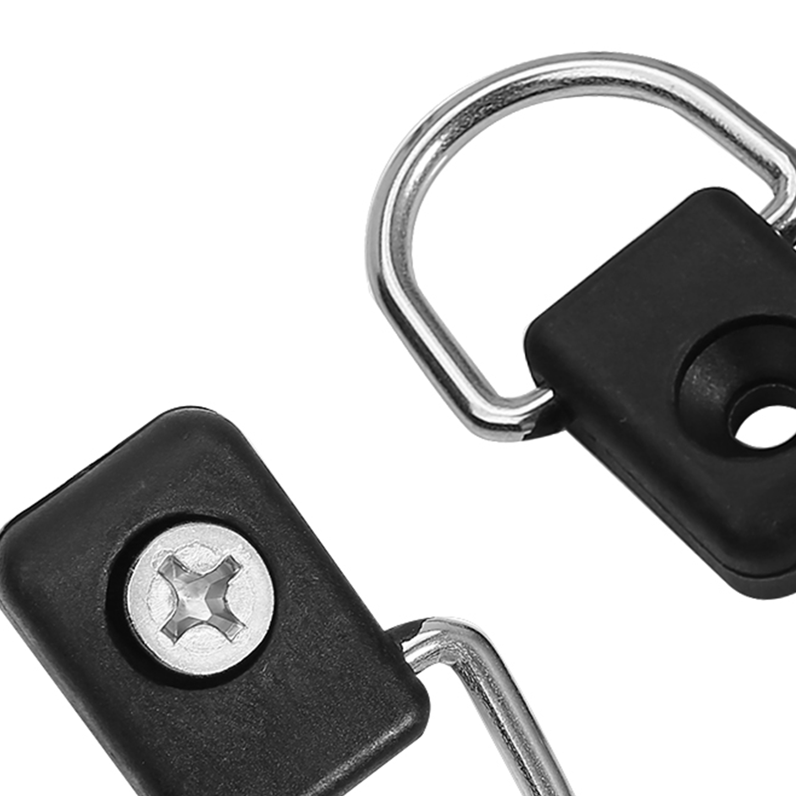 10 Stück Schwarz Kanu Kajak Angeln Takelage D Ring mit M6 Schrauben für Bungee Kit E7 - Bild 8 von 8