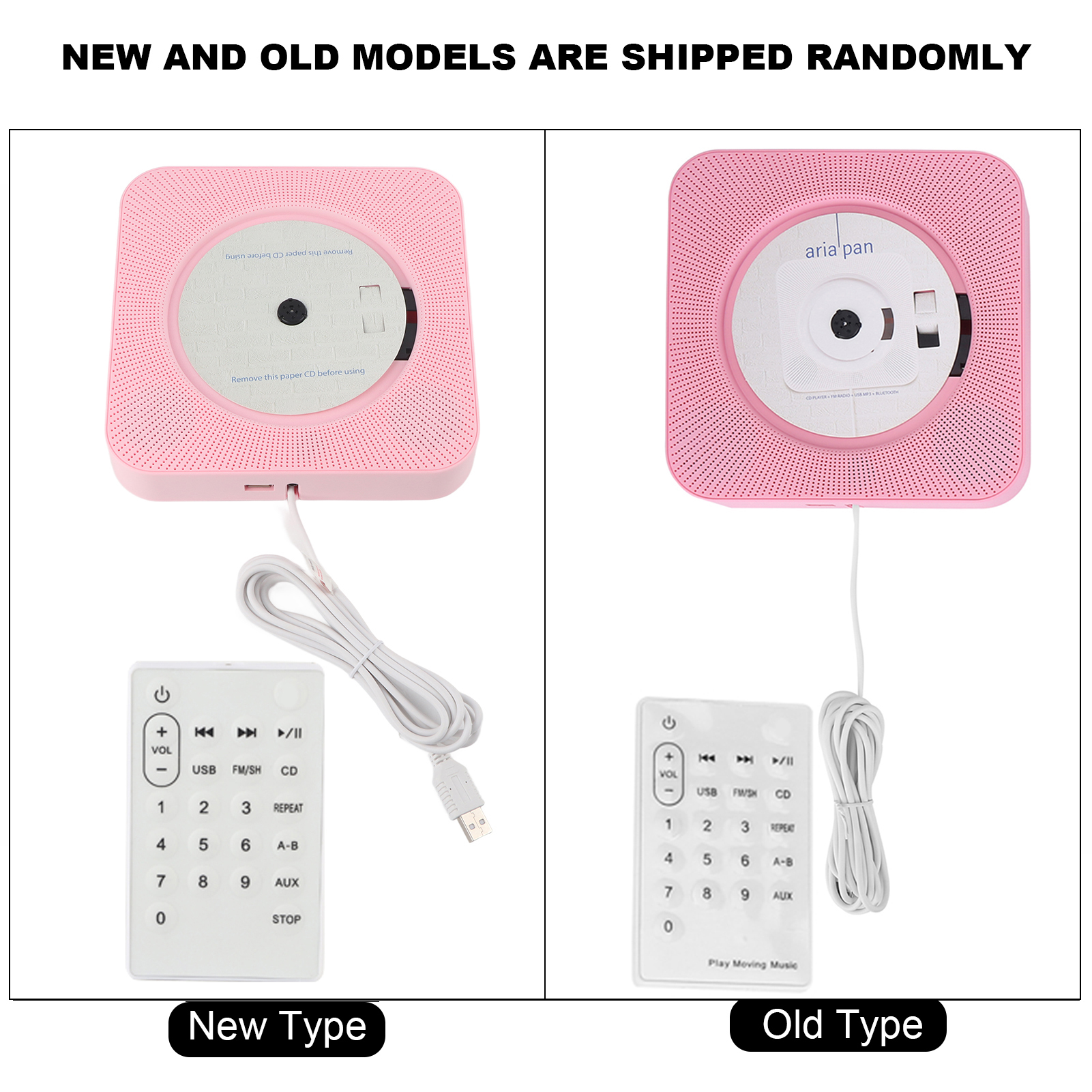 US Plug Portable Wall Mounted BT Remote Control CD MP3 Player FM Radio NEW - Imagen 18 de 18
