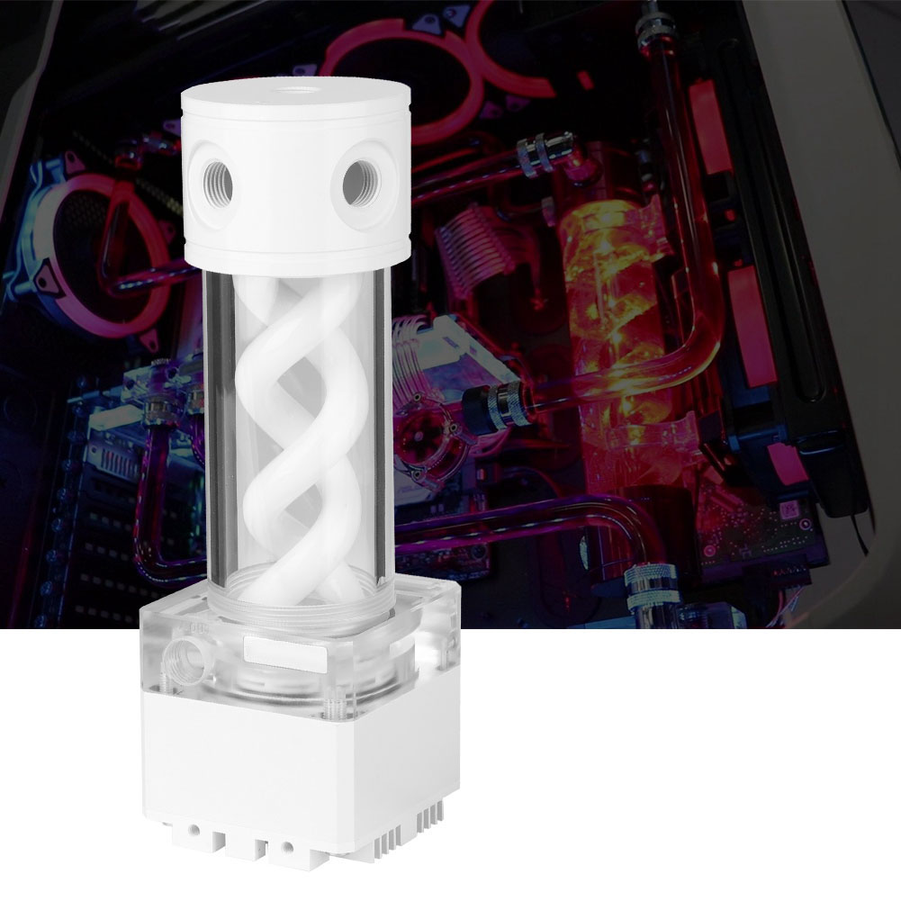 Computer Cylinder Water Cooling Double T Virus Water Pump Tank Set RGB - Picture 9 of 14