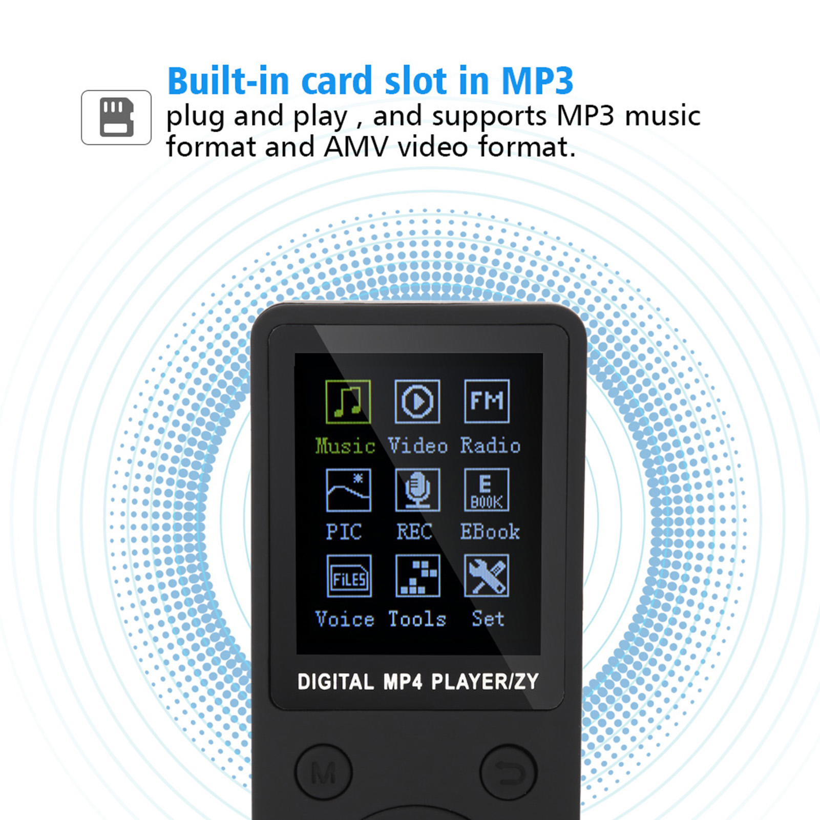 Portable Screen MP4 Music Player Support 32GB TF Card With Headphone Long St ACI - Picture 20 of 24
